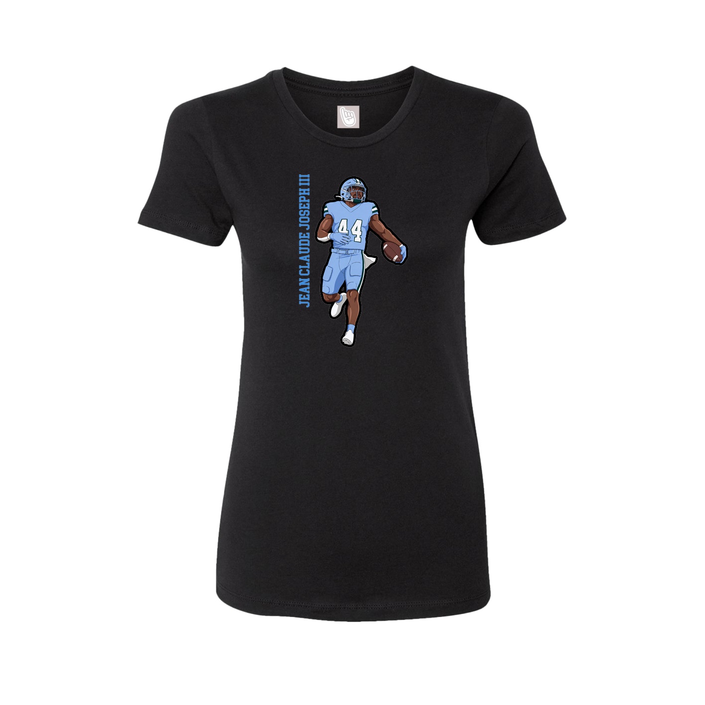 Fitted Women's Tee — Name Vertical in Black