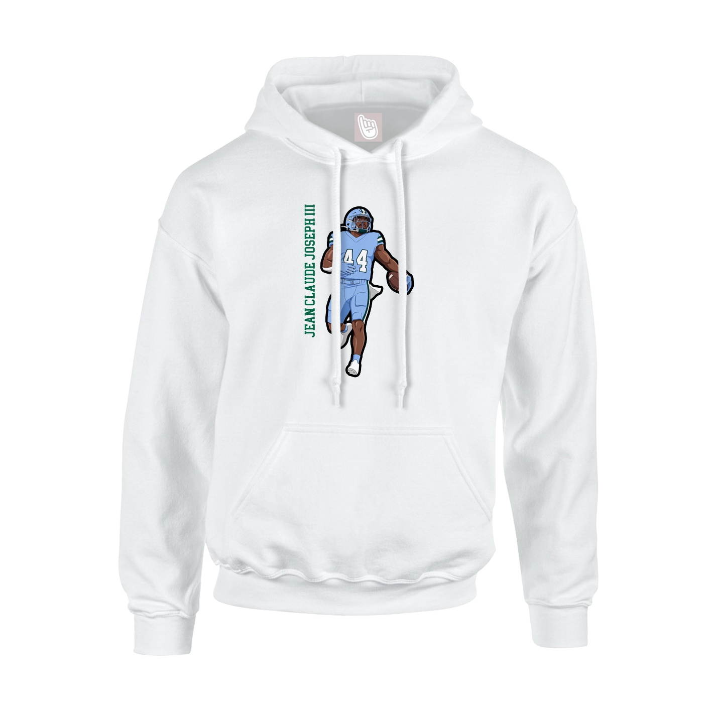 Hoodie — Name Vertical in White