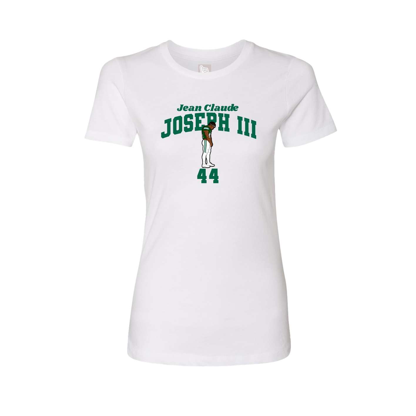 Fitted Women's Tee — Signature Arch in White