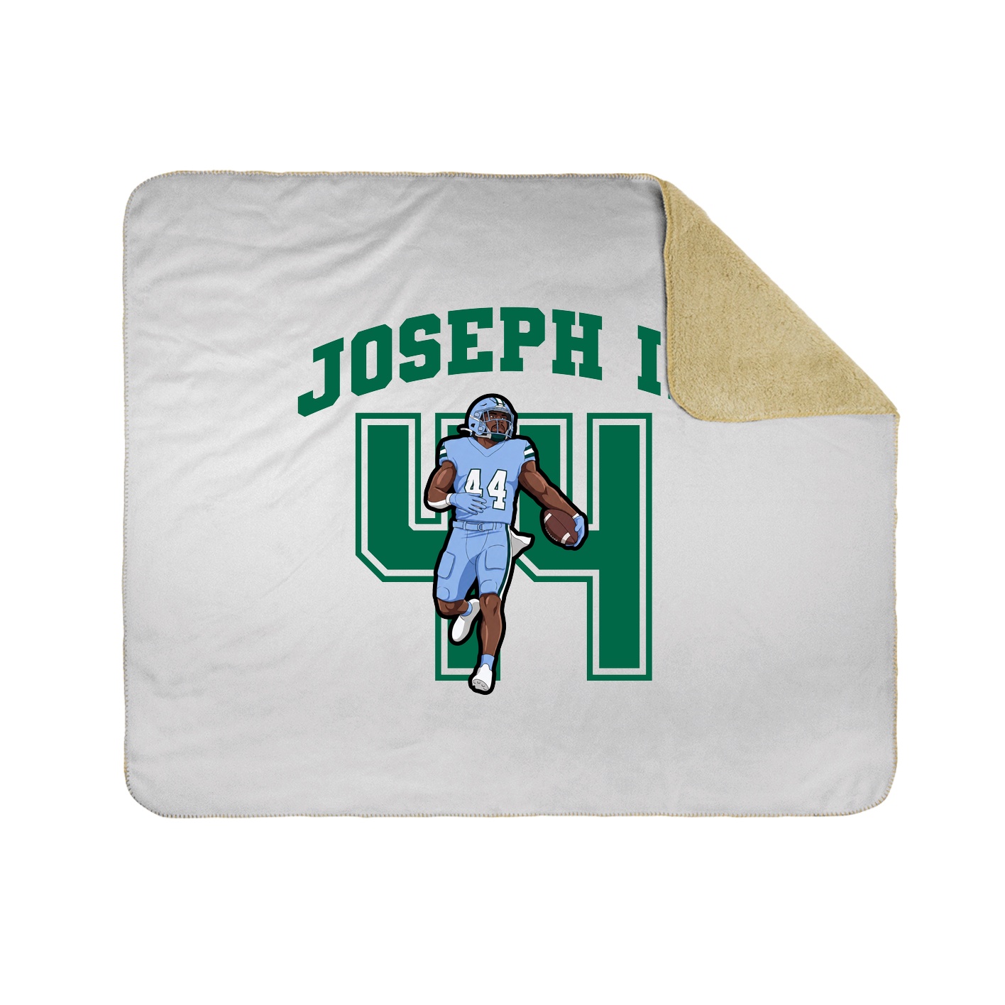 Throw Blanket — Number in White