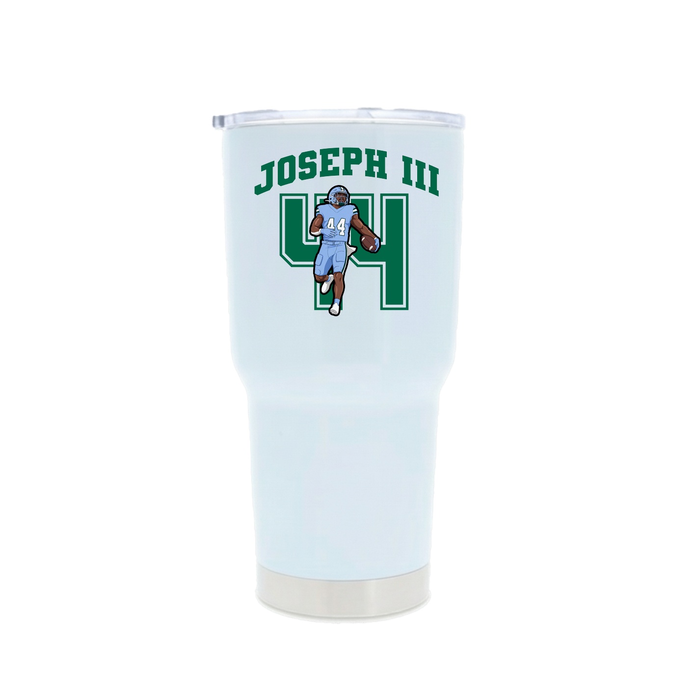 30oz Stainless Steel Tumbler — Number in White