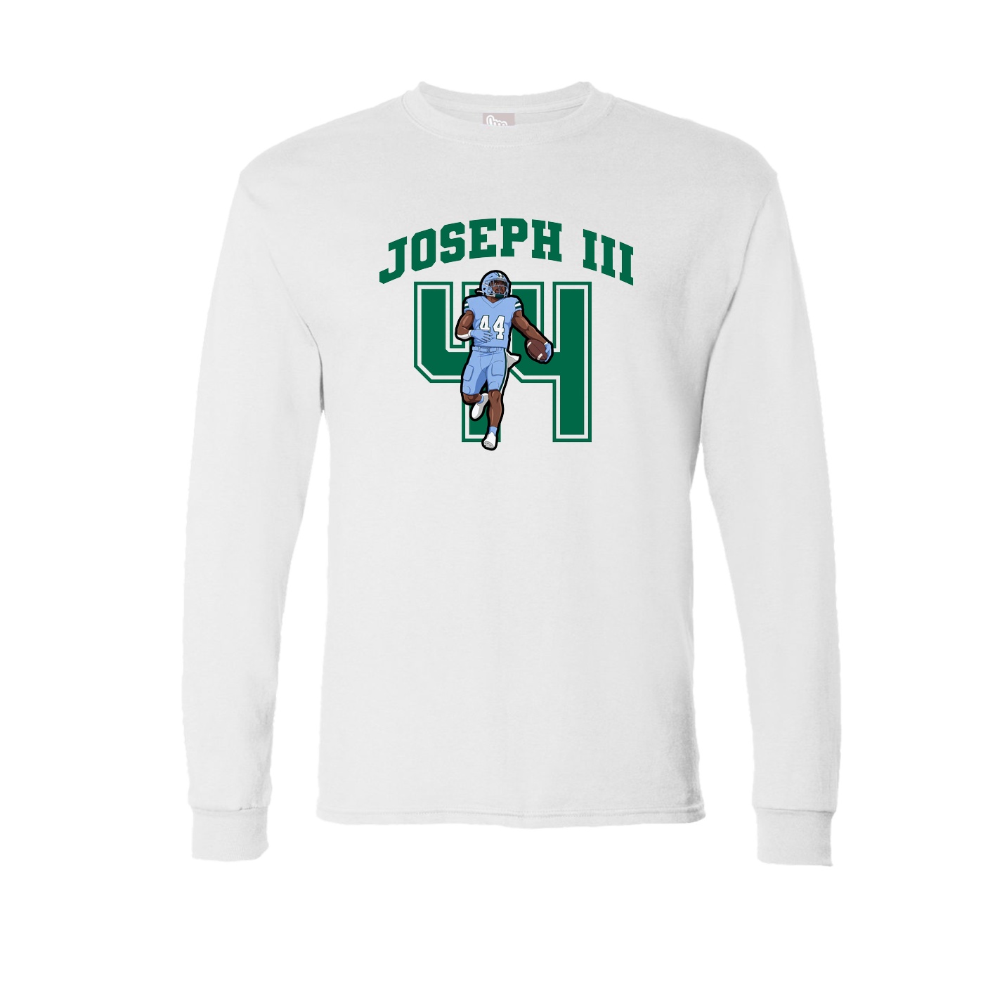 Long Sleeve Tee — Number in White
