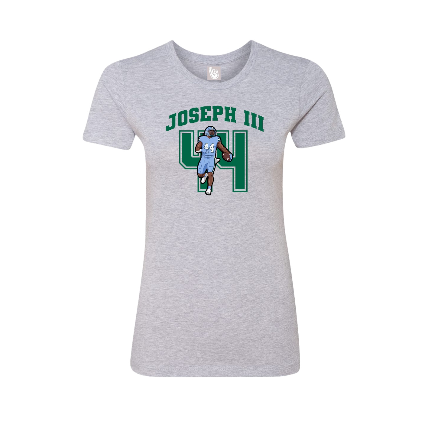 Fitted Women's Tee — Number in Grey