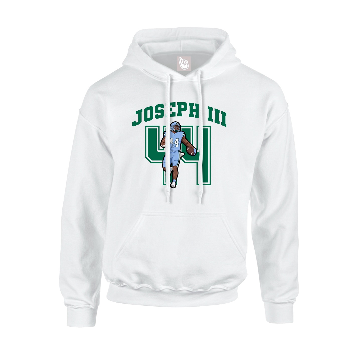 Hoodie — Number in White