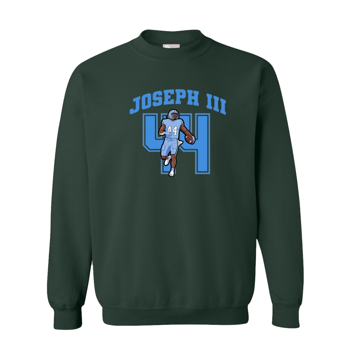 Fleece Crew — Number in Green