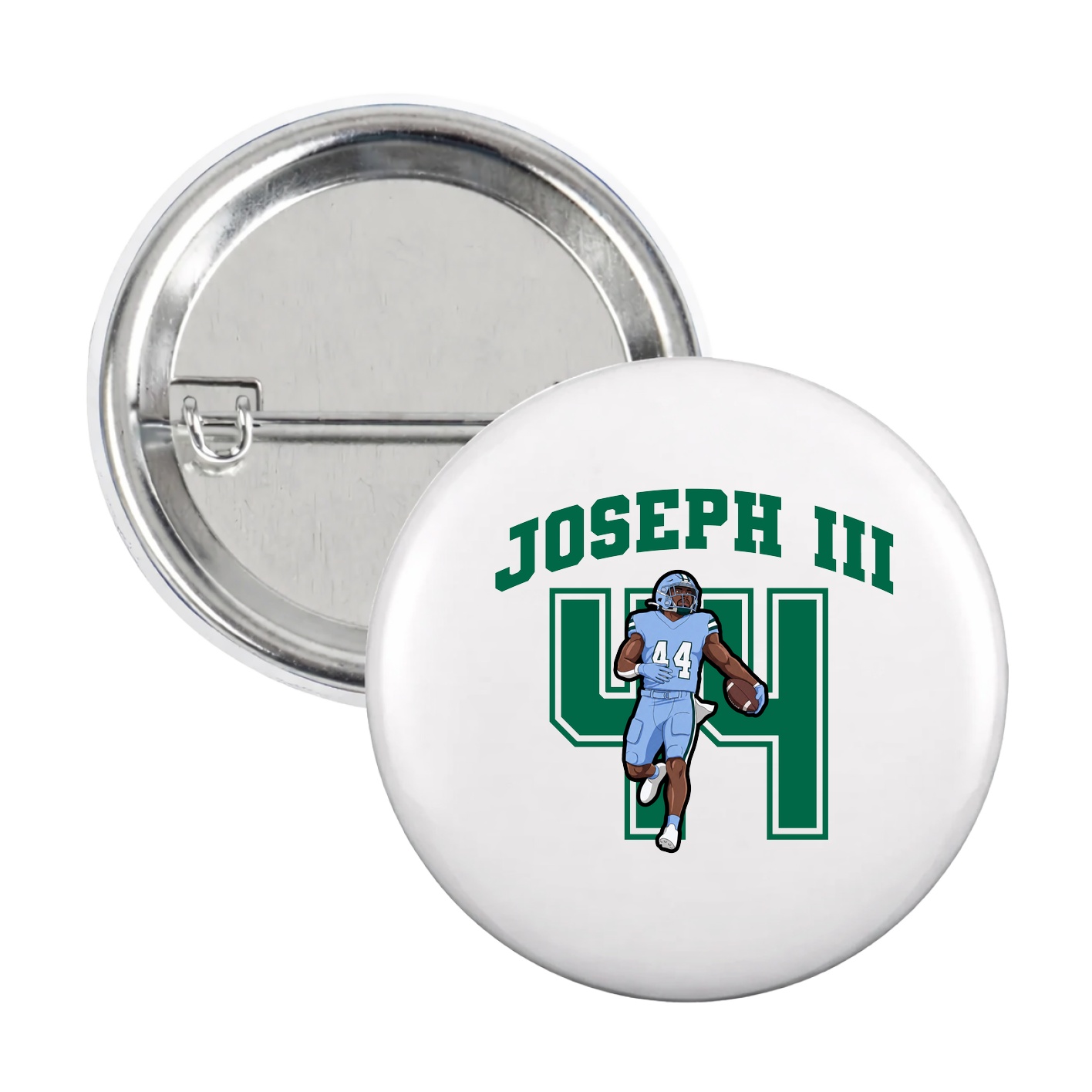 Game Day Button — Number in White