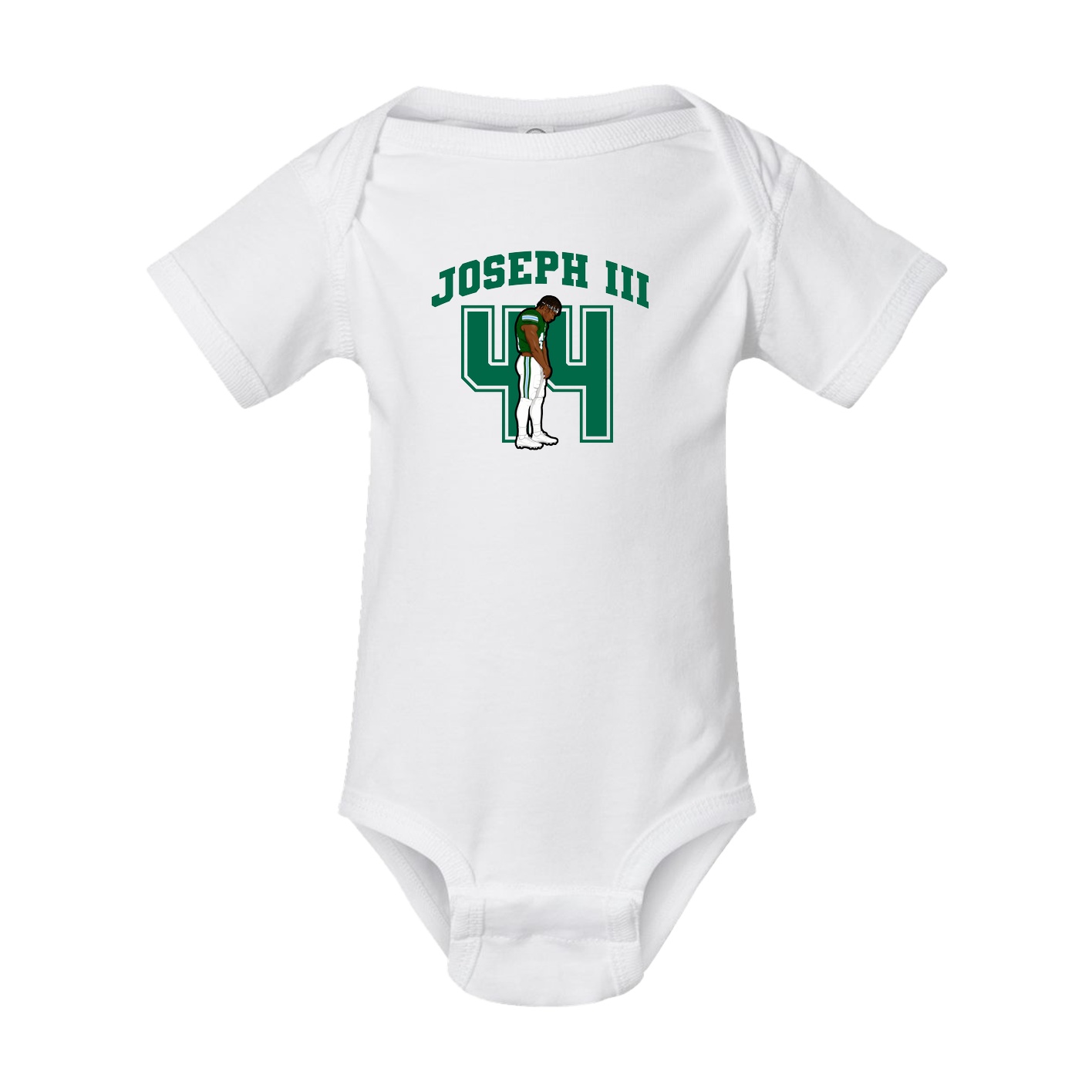 Baby Onesie — Number in White