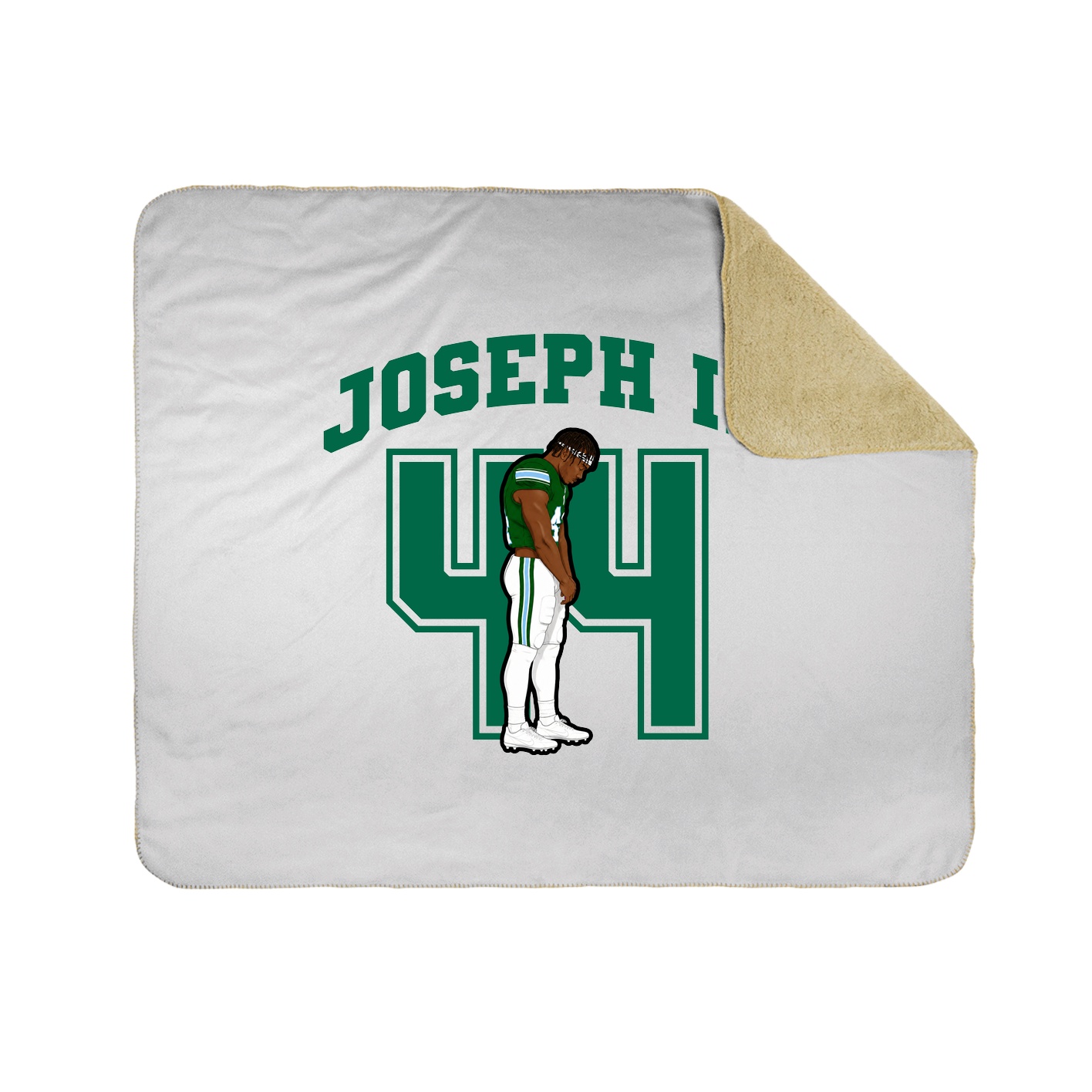 Throw Blanket — Number in White
