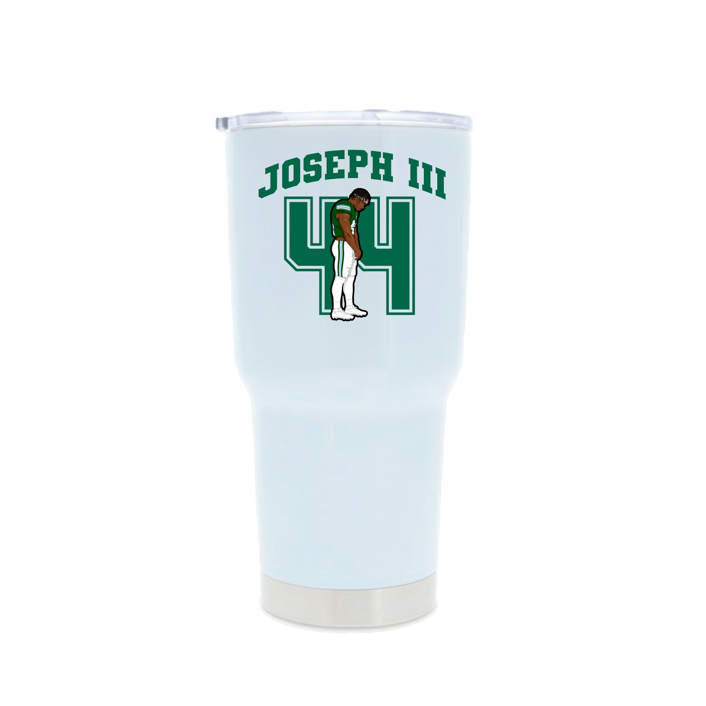 30oz Stainless Steel Tumbler — Number in White