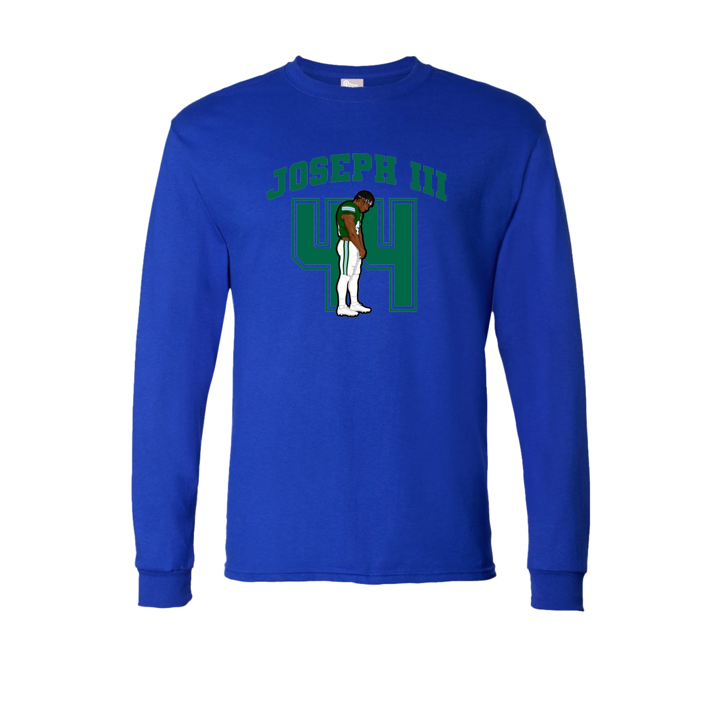 Long Sleeve Tee — Number in Royal