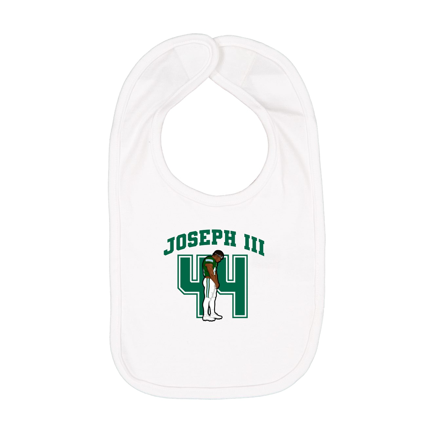 Infant Bib — Number in White