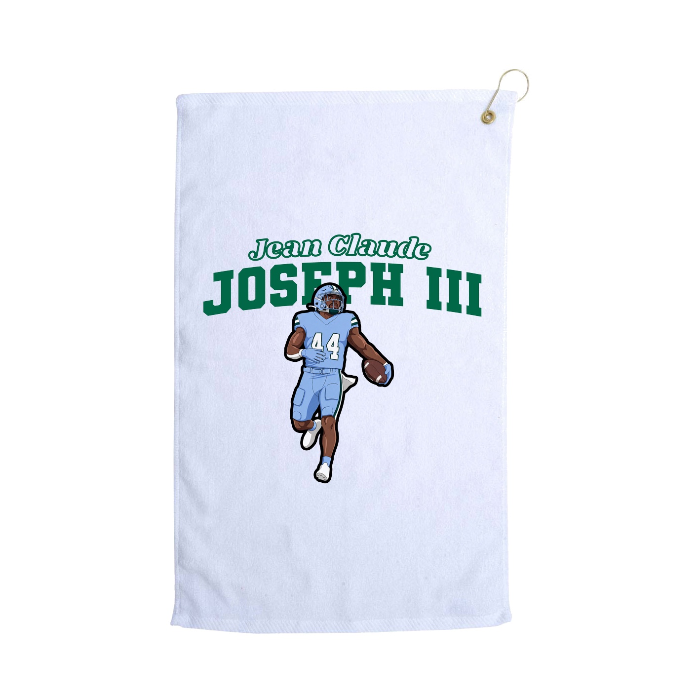 Golf Towel — Name Arch in White