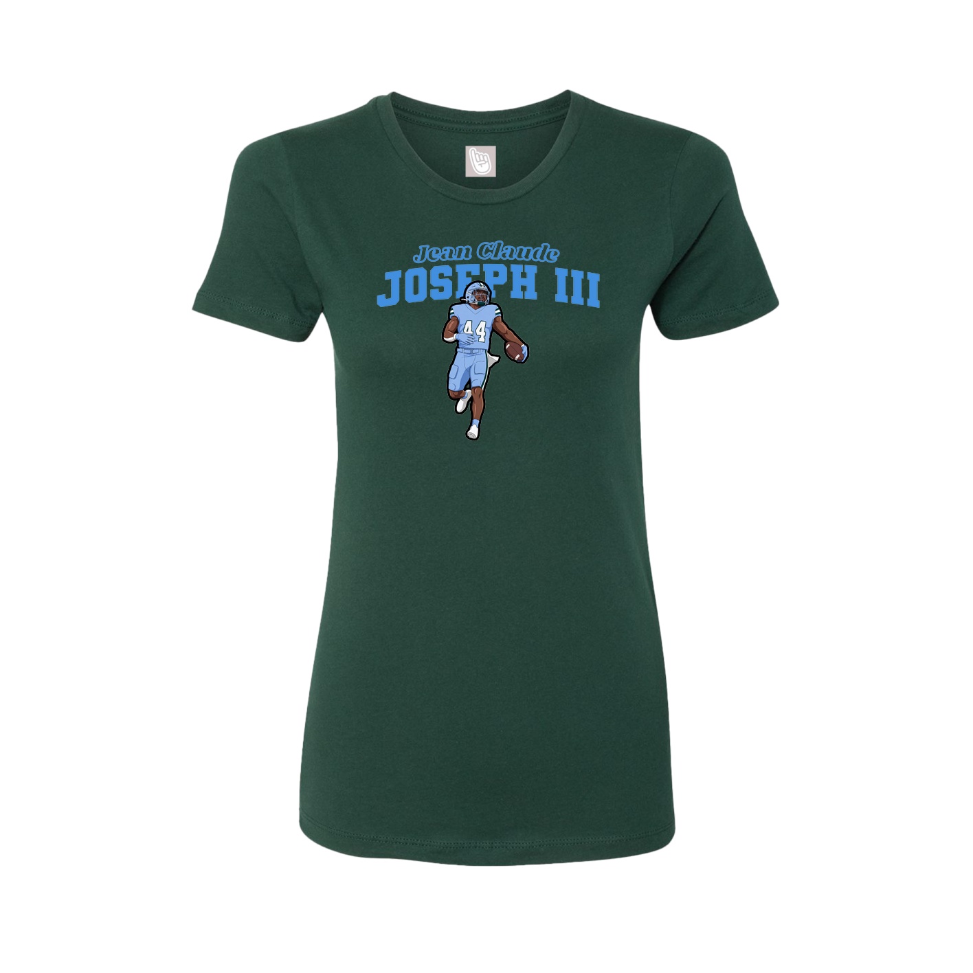 Fitted Women's Tee — Name Arch in Green