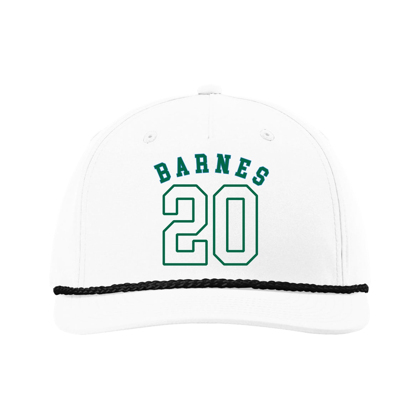 Five-Panel Classic Rope Cap — Shirsey Arch in White