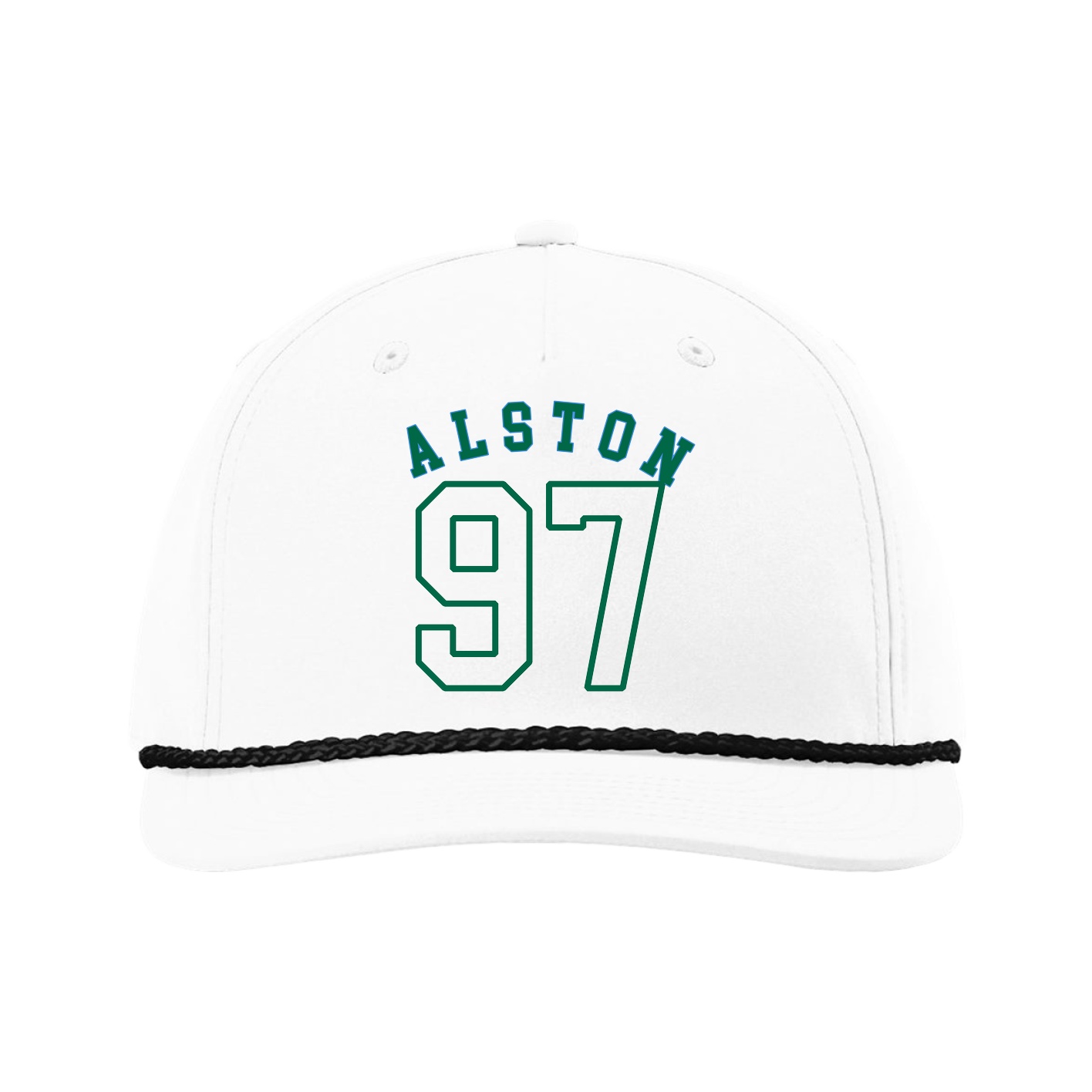 Five-Panel Classic Rope Cap — Shirsey Arch in White