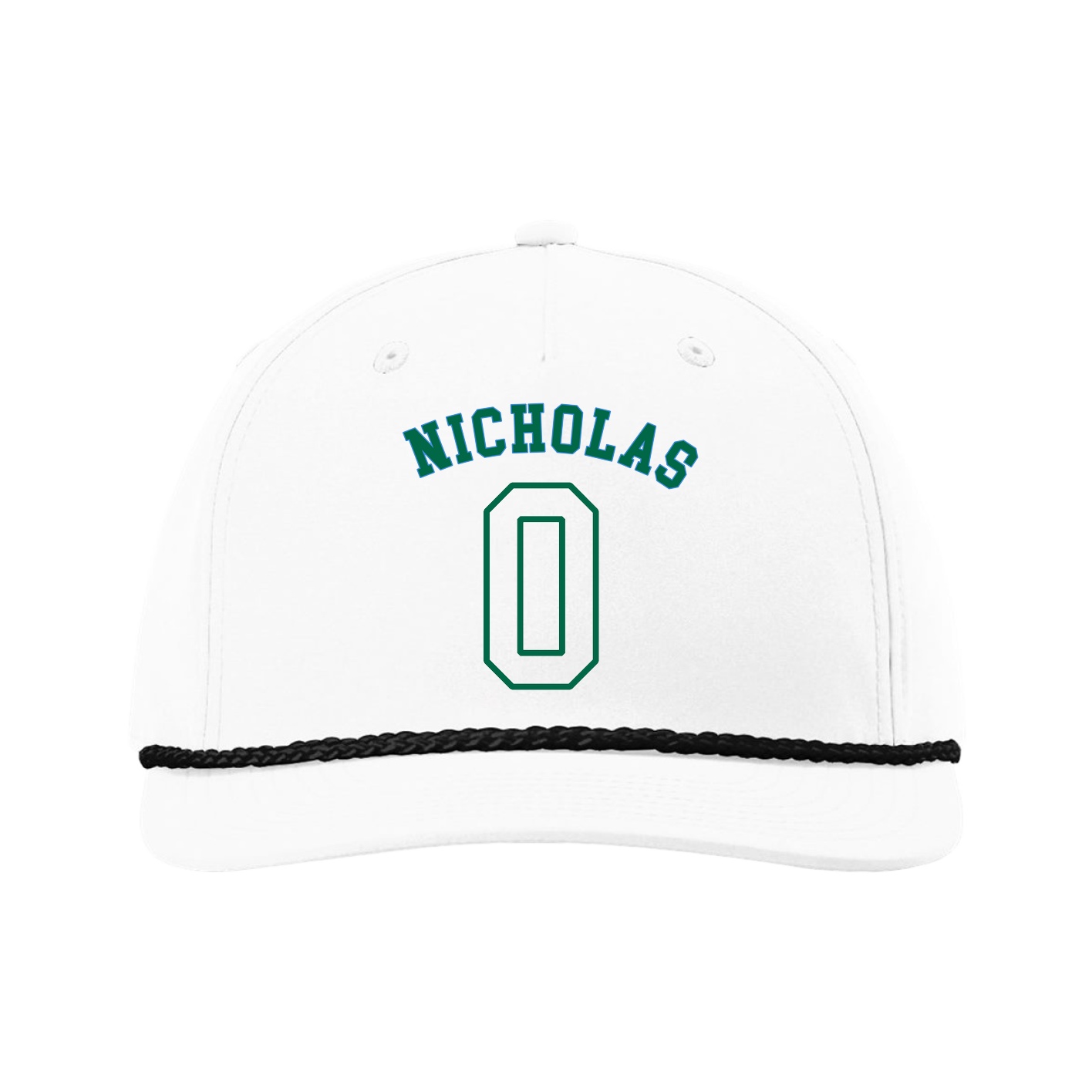 Five-Panel Classic Rope Cap — Shirsey Arch in White