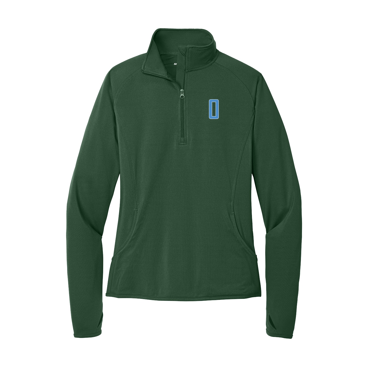 Women's Q-Zip Pullover — Front Shirsy in Green
