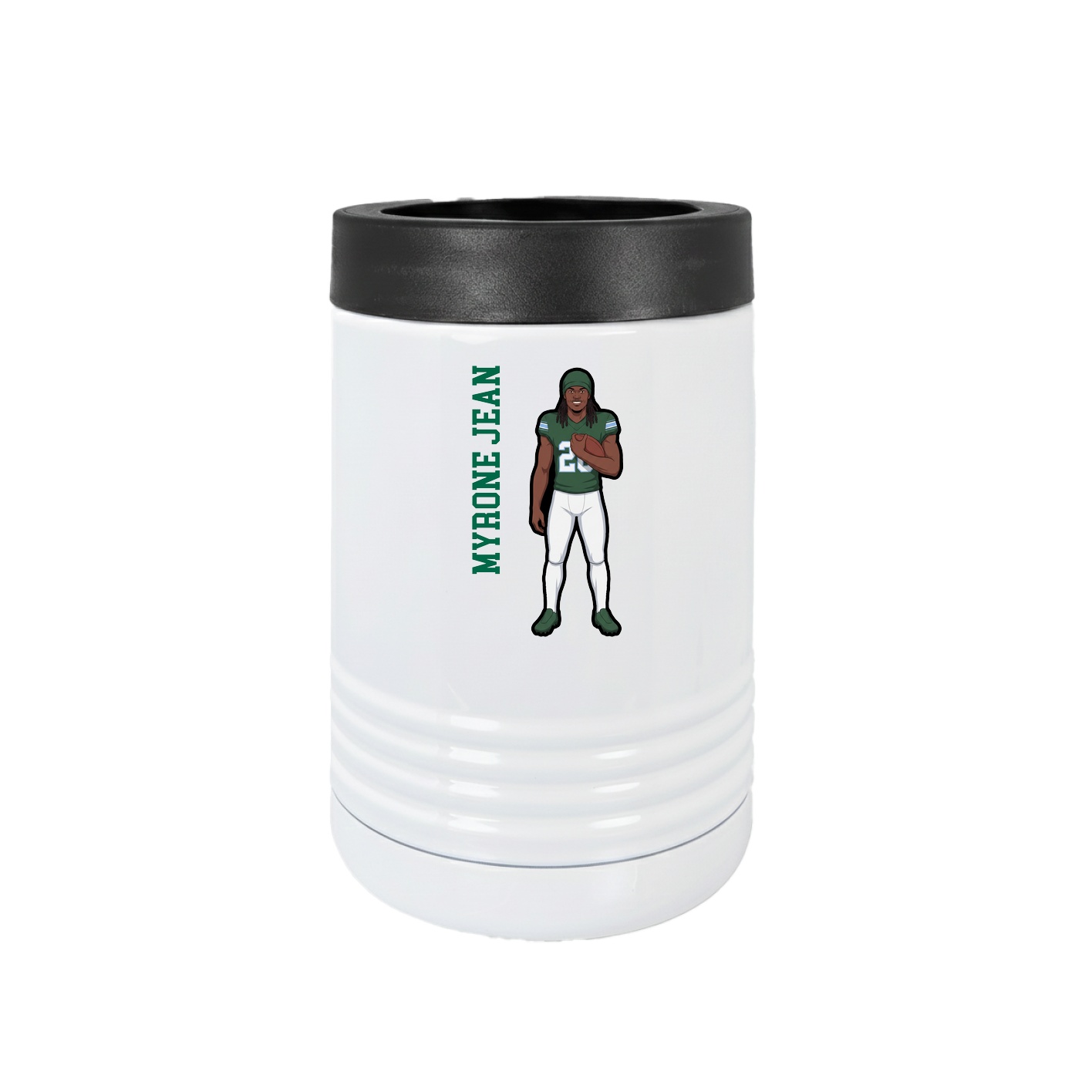 Beverage Holder — Name Vertical in White