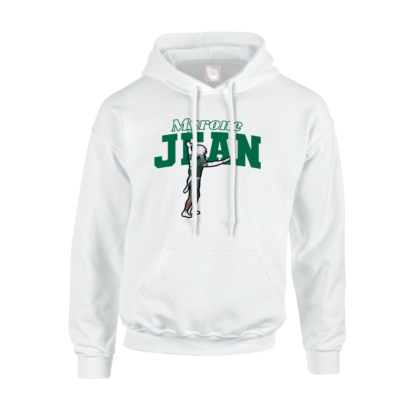 Hoodie — Name Arch in White