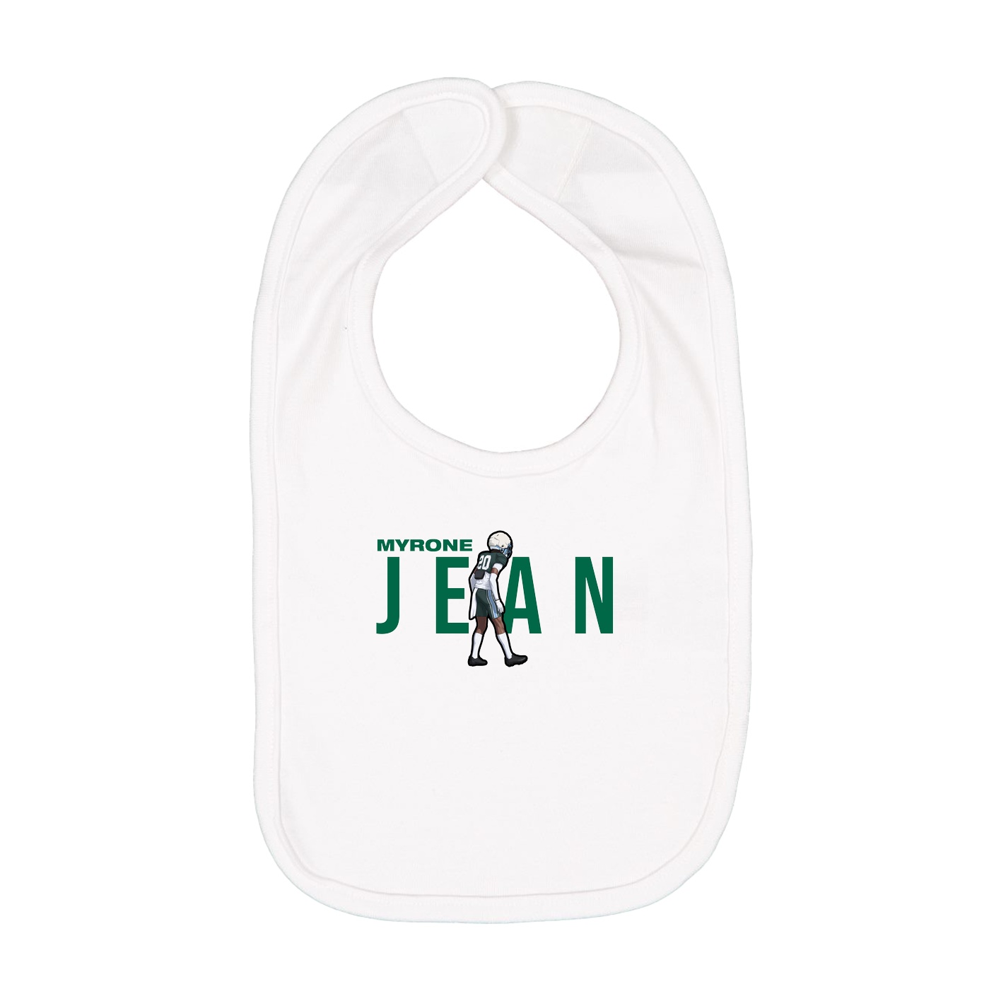 Infant Bib — Player Name in White