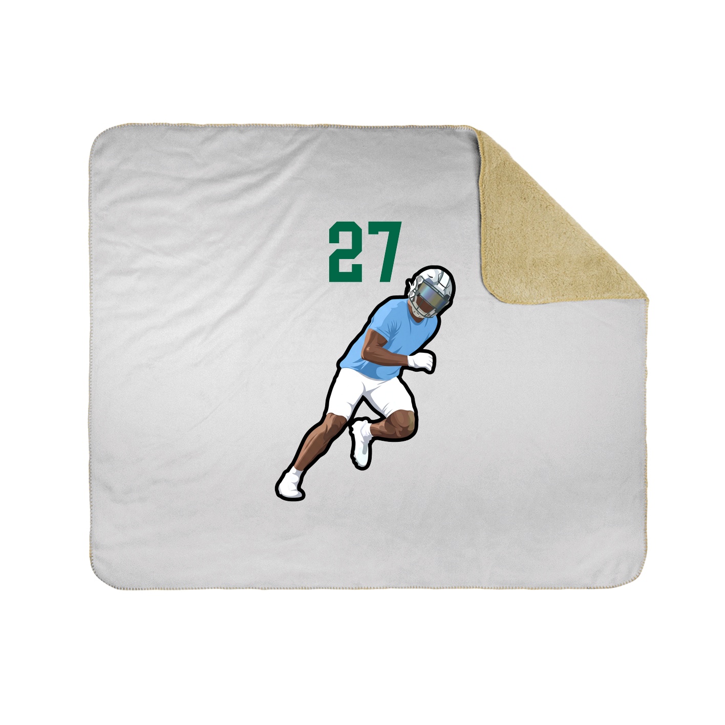 Throw Blanket — Number Top in White