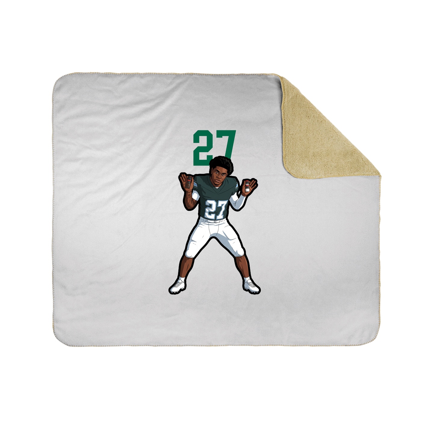 Throw Blanket — Number Top in White