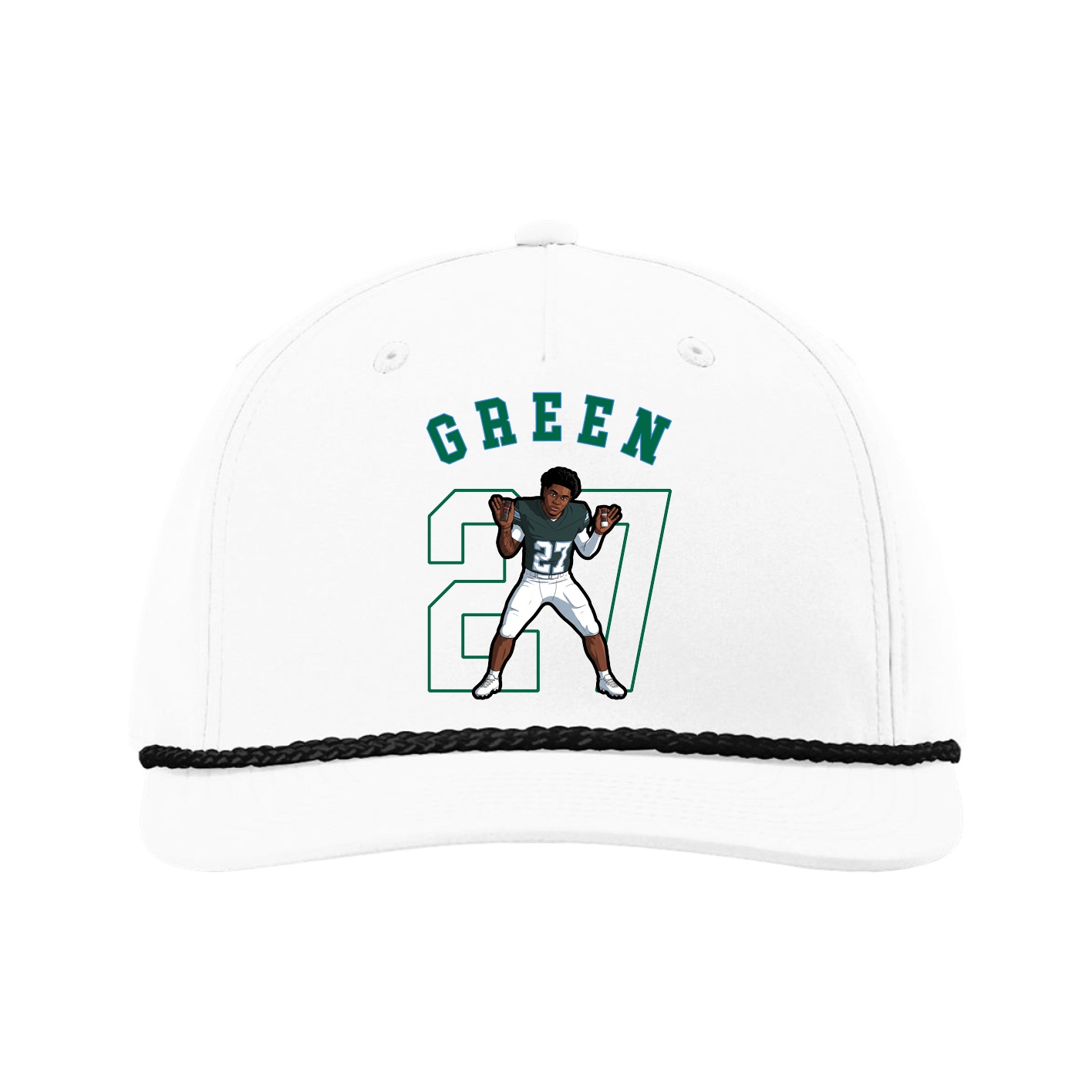 Five-Panel Classic Rope Cap — Shirsey Arch in White