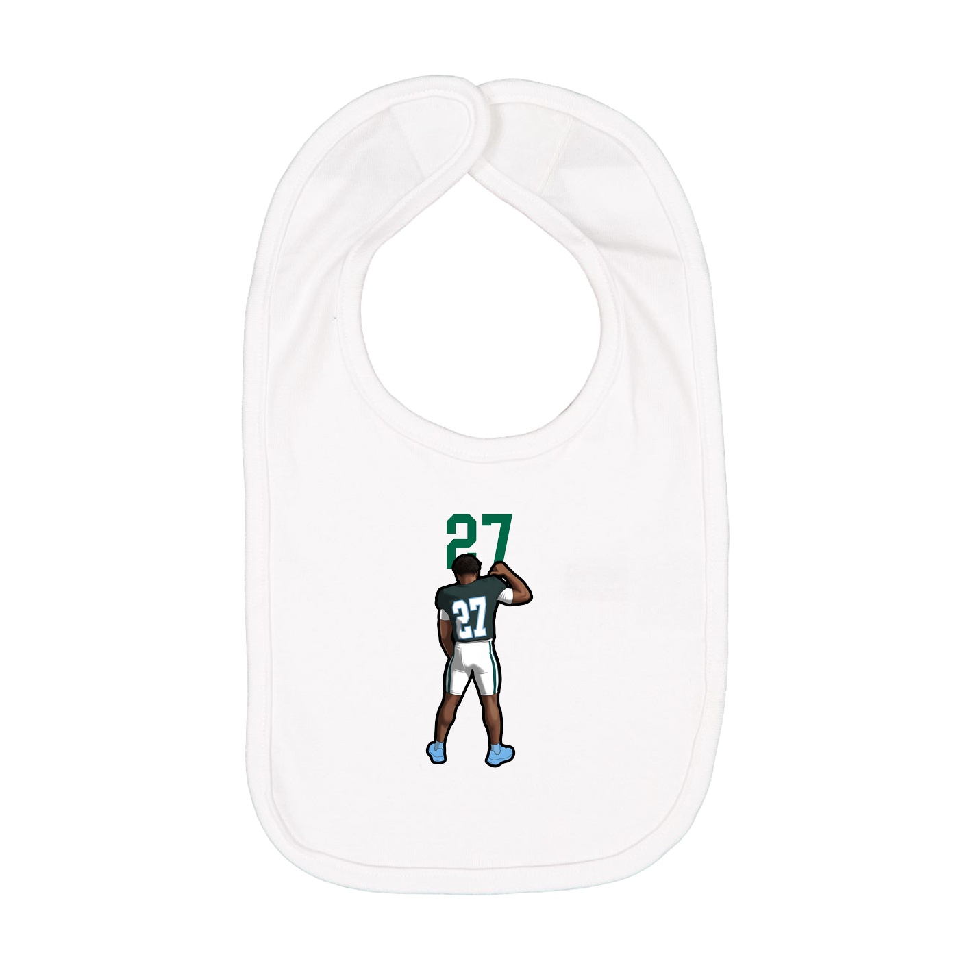 Infant Bib — Number Top in White