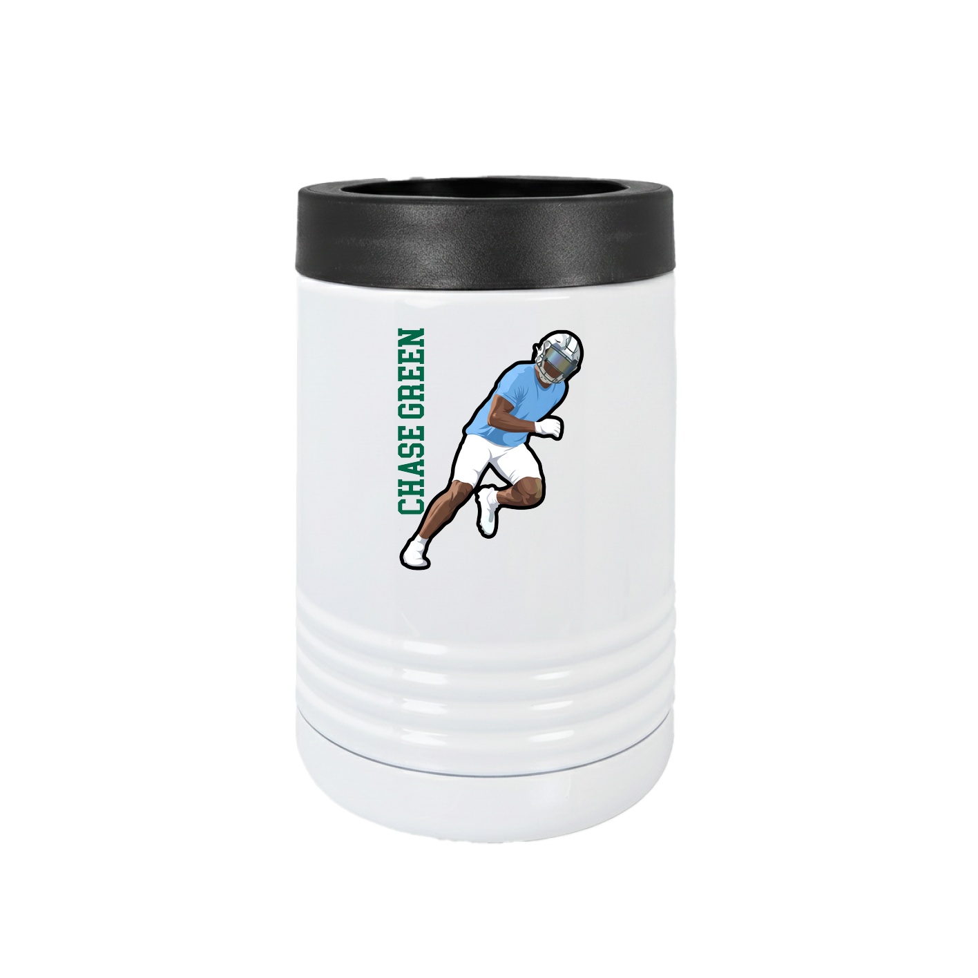 Beverage Holder — Name Vertical in White