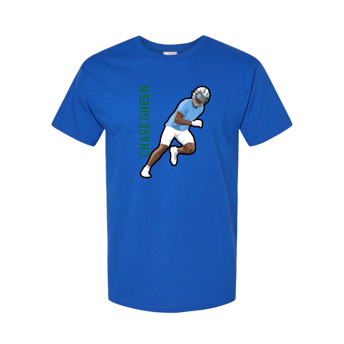 Youth Tee — Name Vertical in Royal