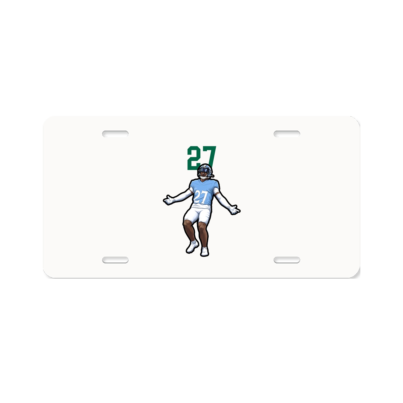 License Plate — Number Top in Classic