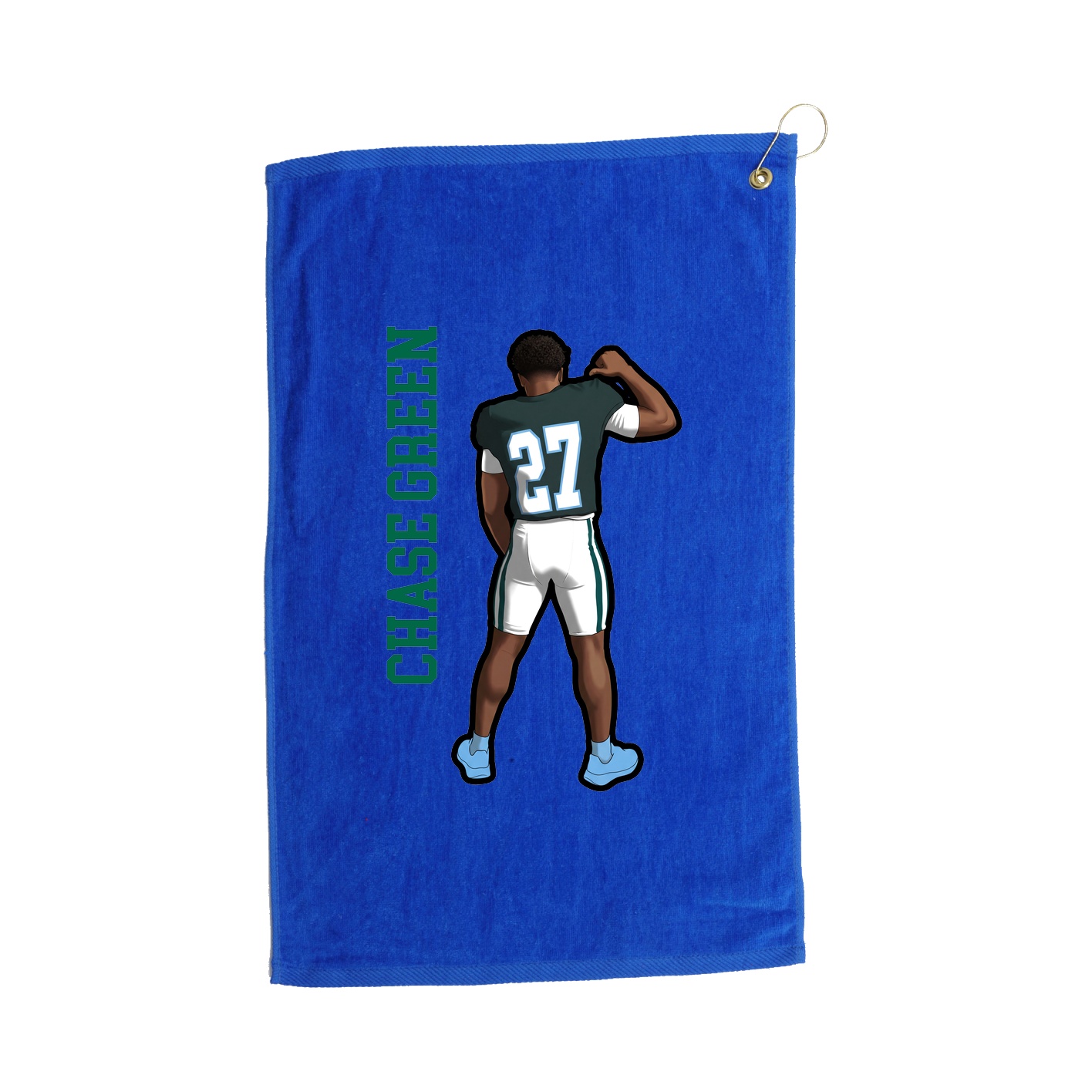 Golf Towel — Name Vertical in Royal