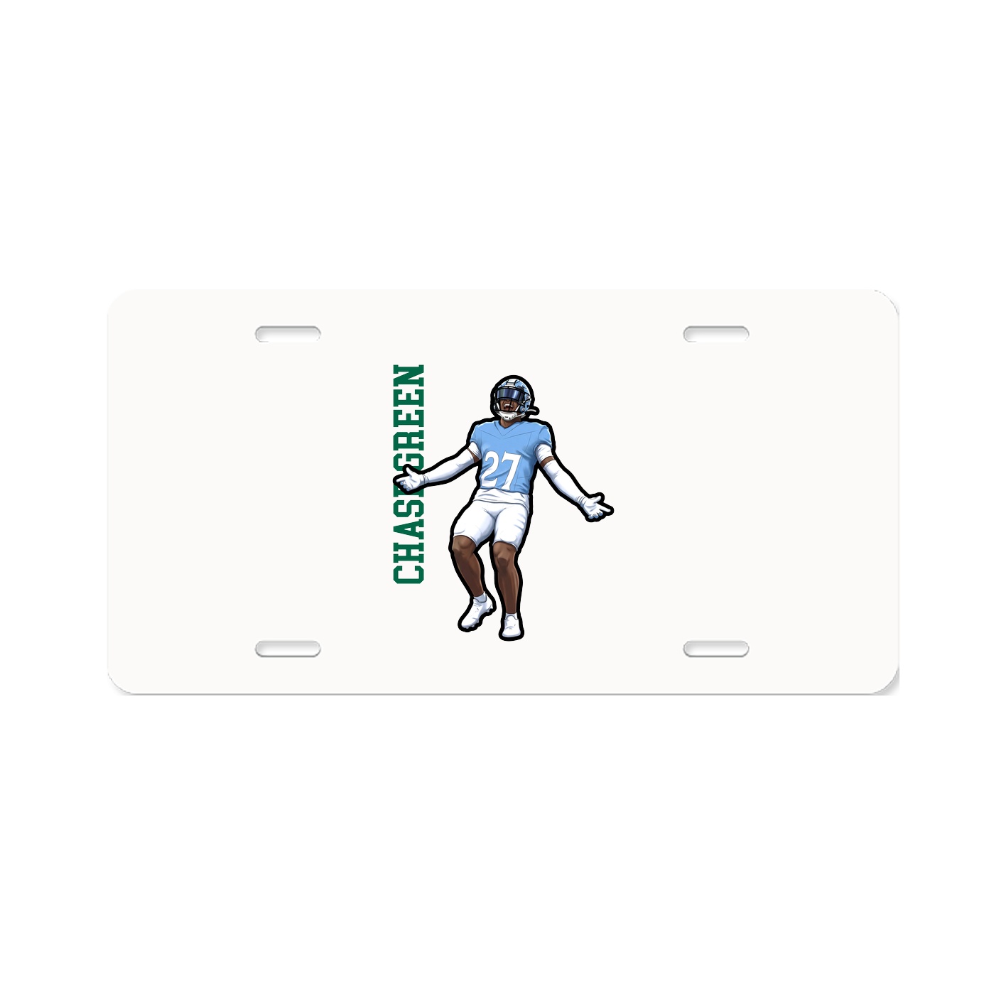 License Plate — Name Vertical in Classic