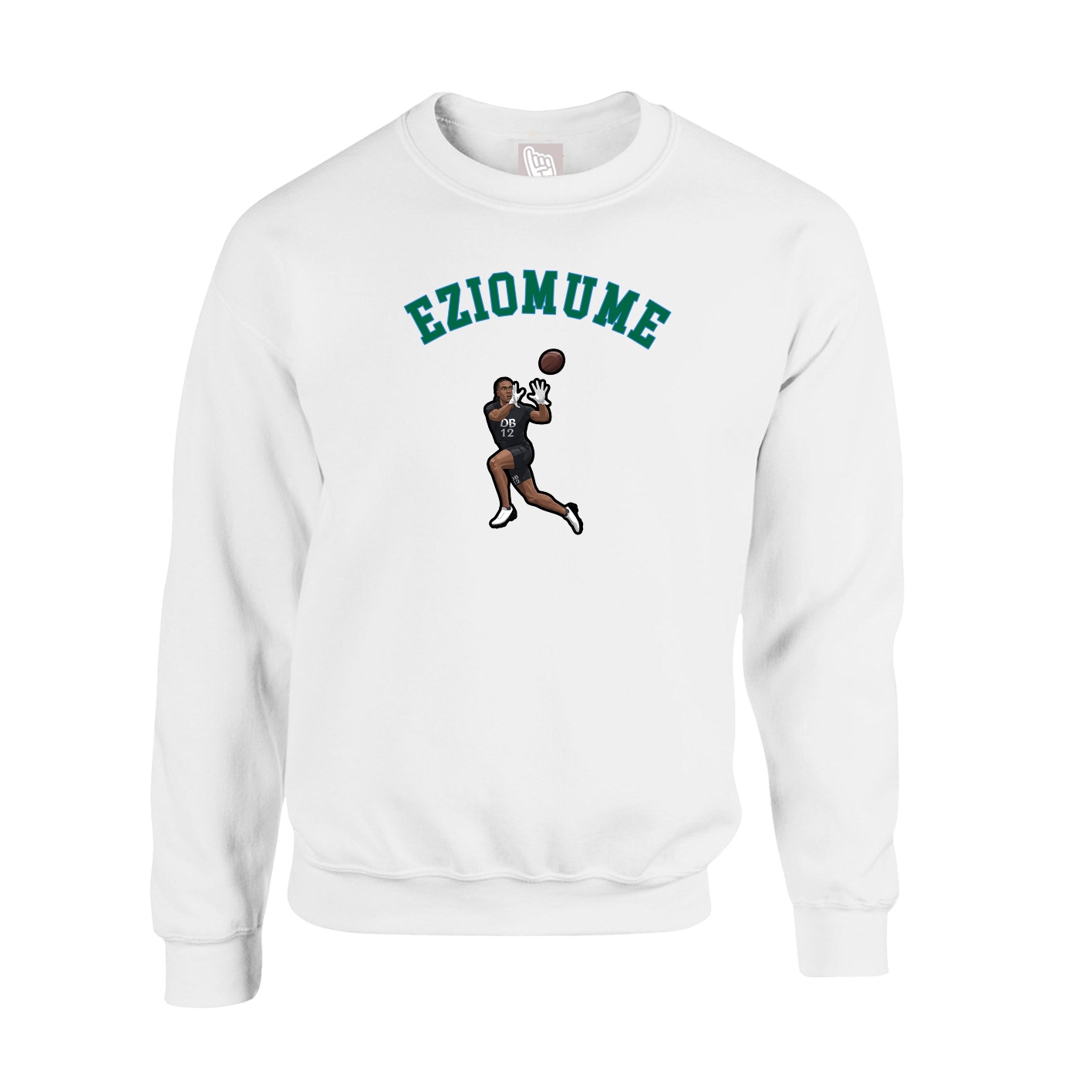 Fleece Crew — Shirsey Arch in White