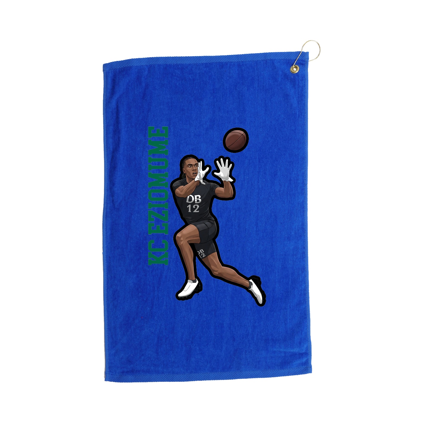 Golf Towel — Name Vertical in Royal