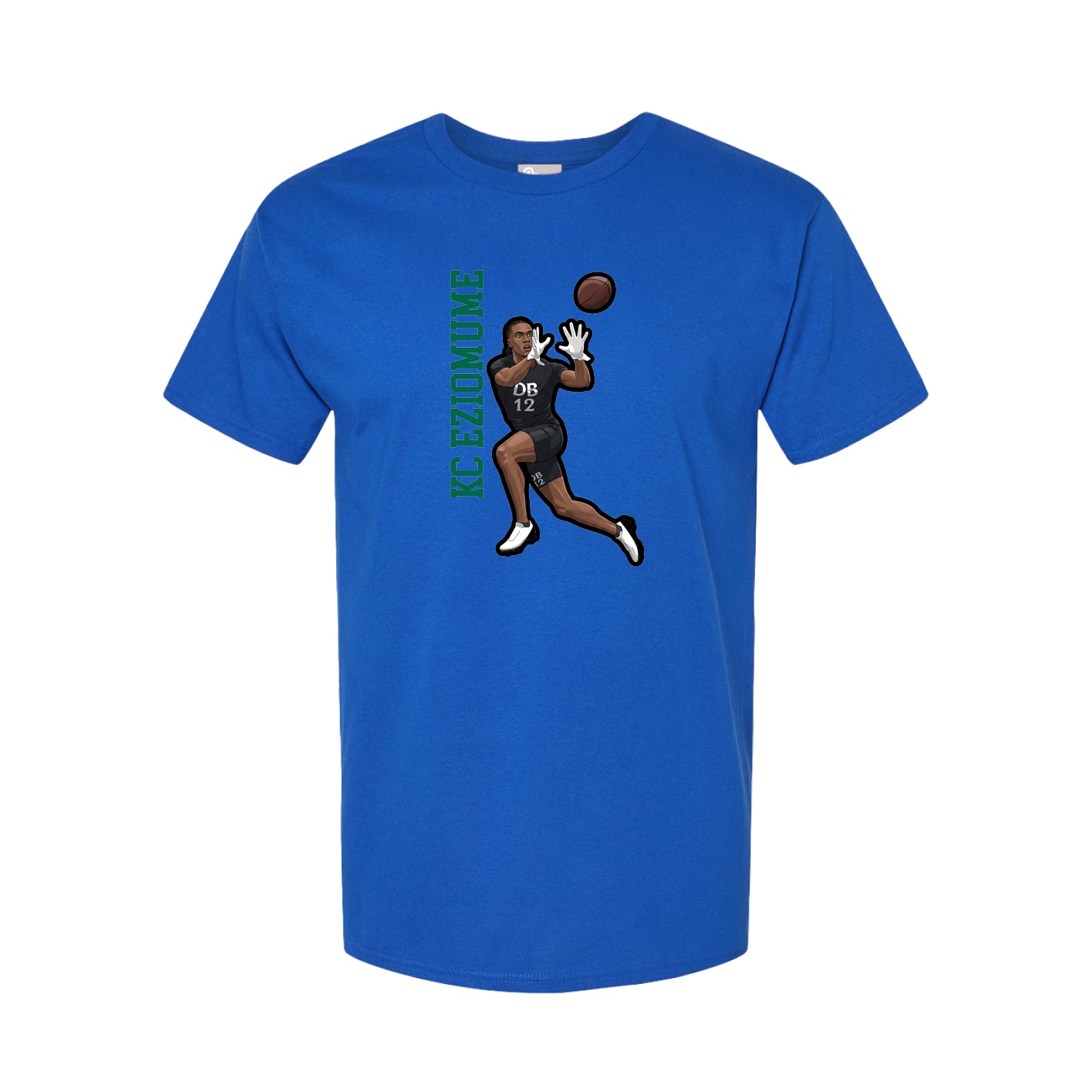 Youth Tee — Name Vertical in Royal