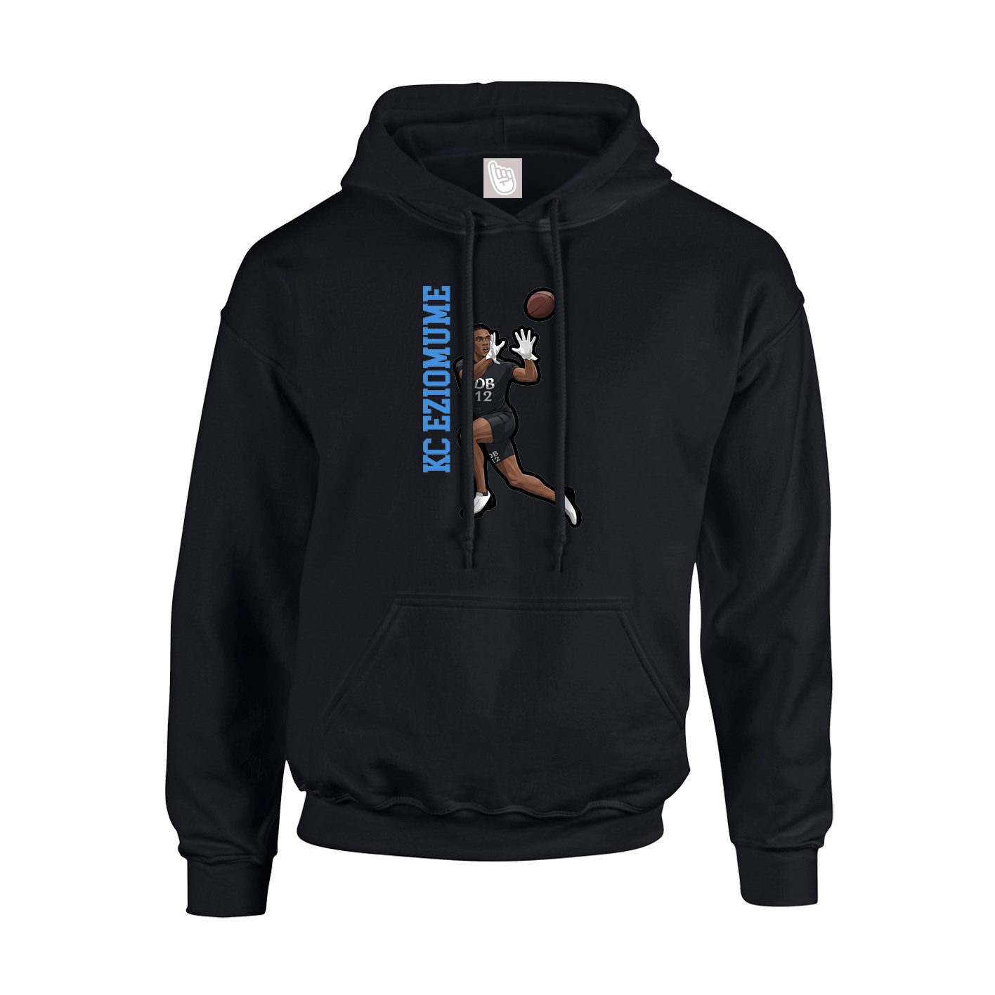 Hoodie — Name Vertical in Black