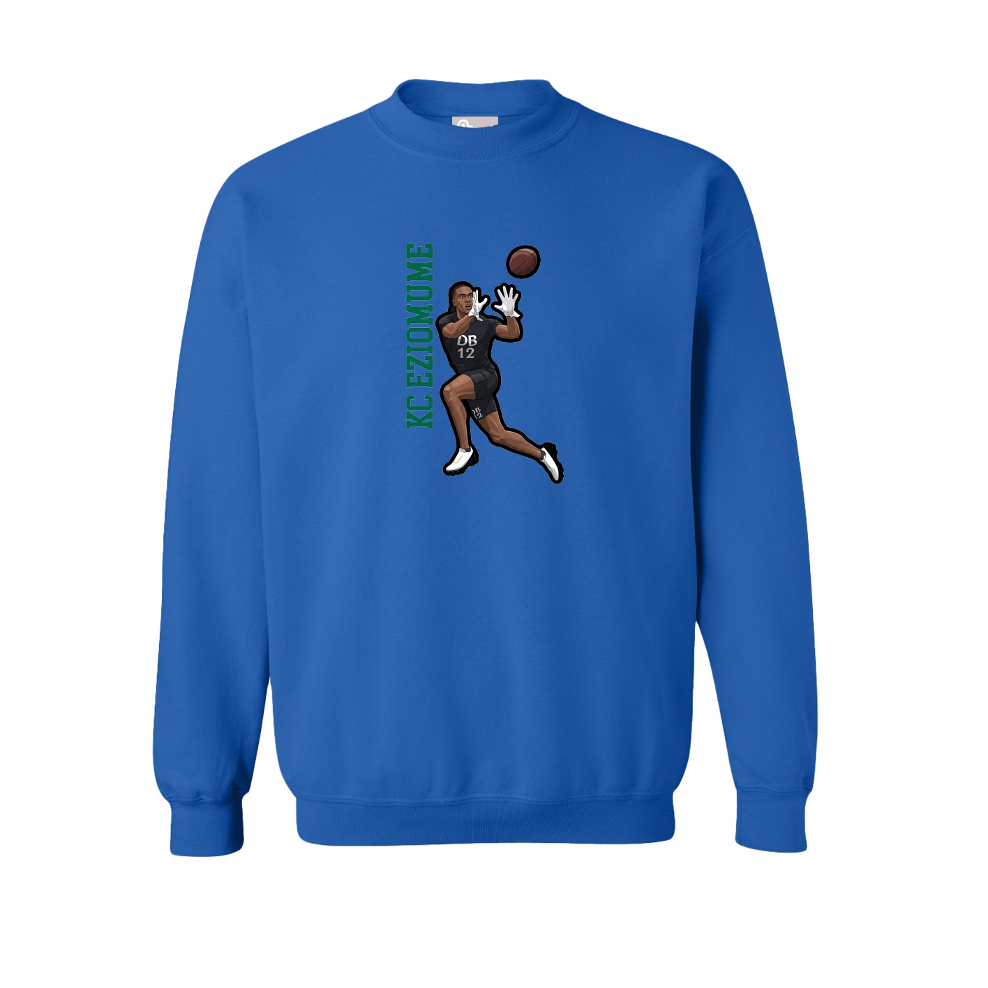 Fleece Crew — Name Vertical in Royal