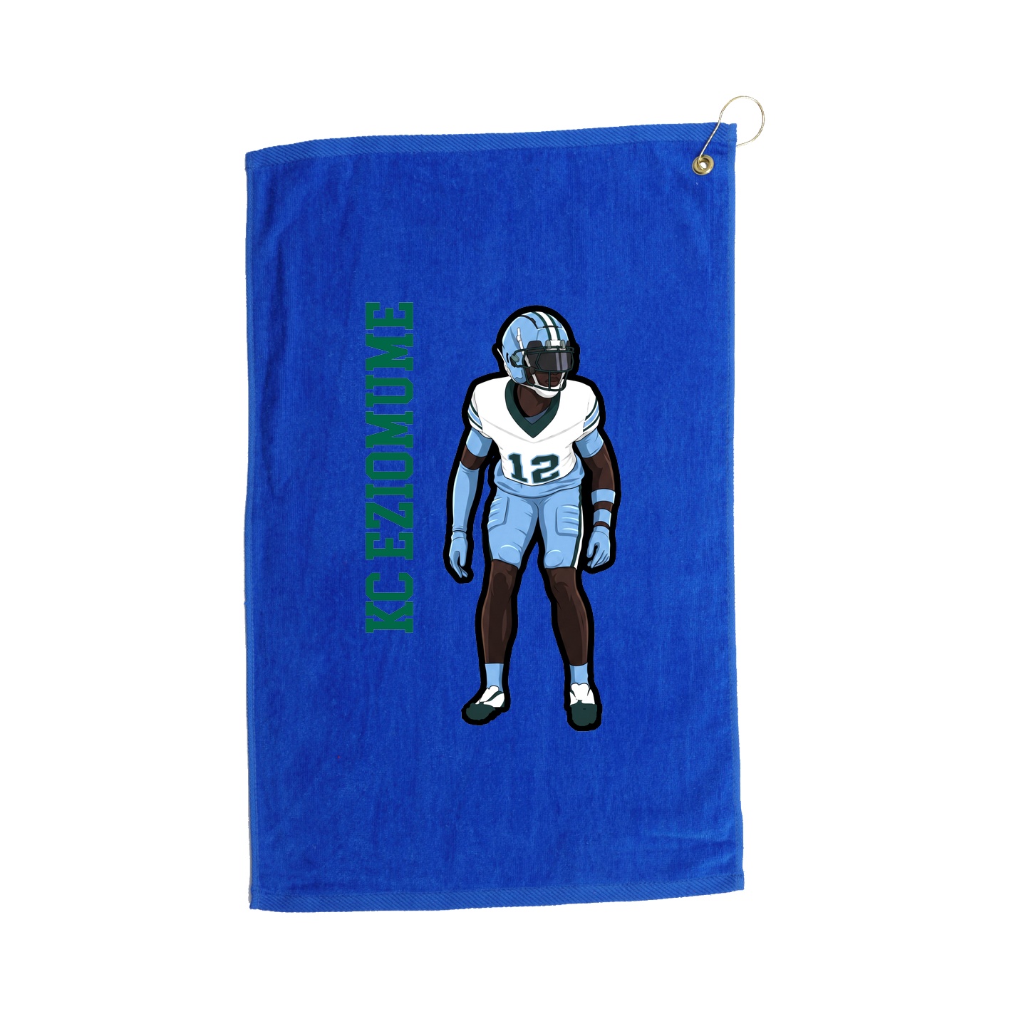 Golf Towel — Name Vertical in Royal