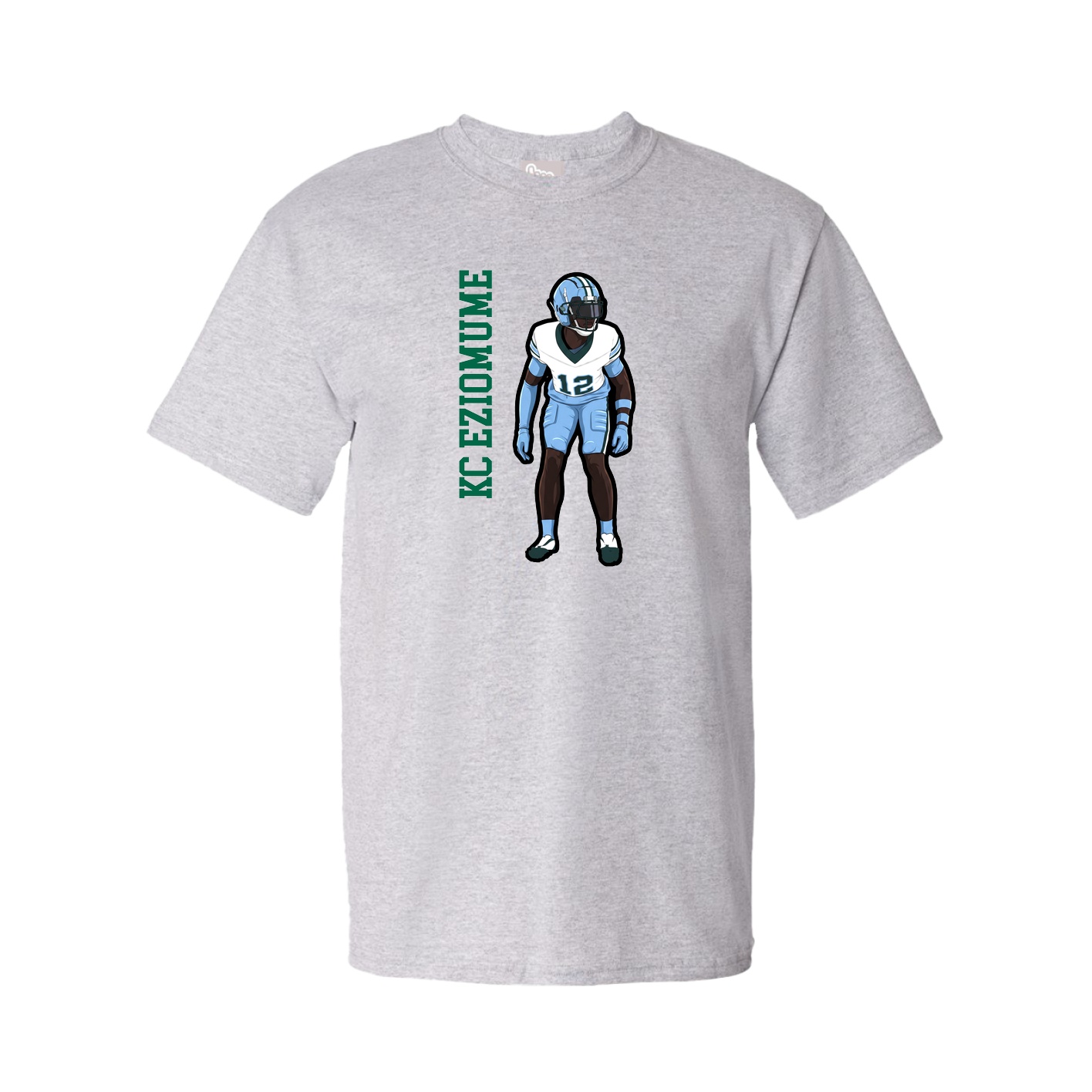 Tee — Name Vertical in Grey