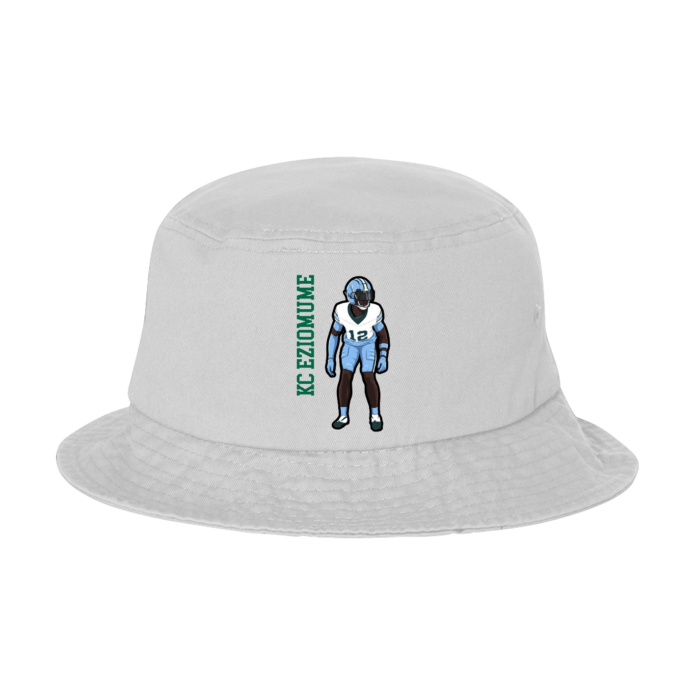 Bucket Cap — Name Vertical in White