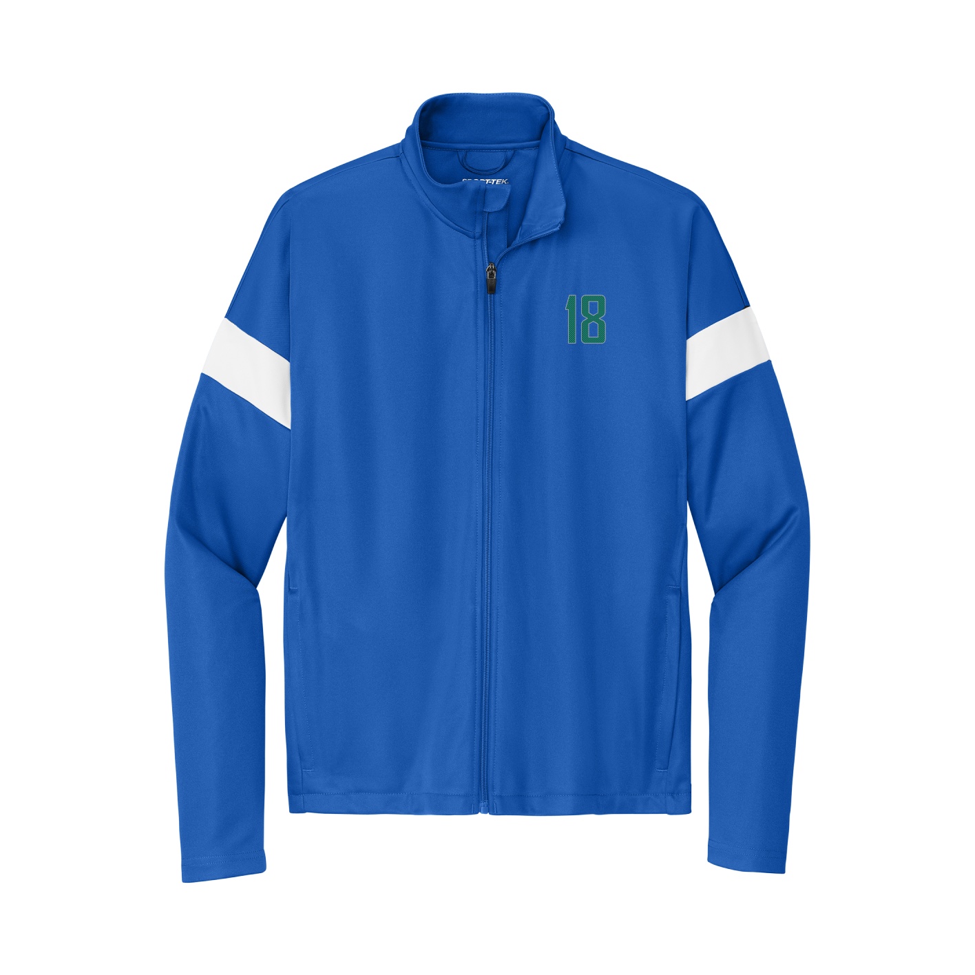 Team Travel Full-Zip Jacket — Front Shirsy in Royal/White