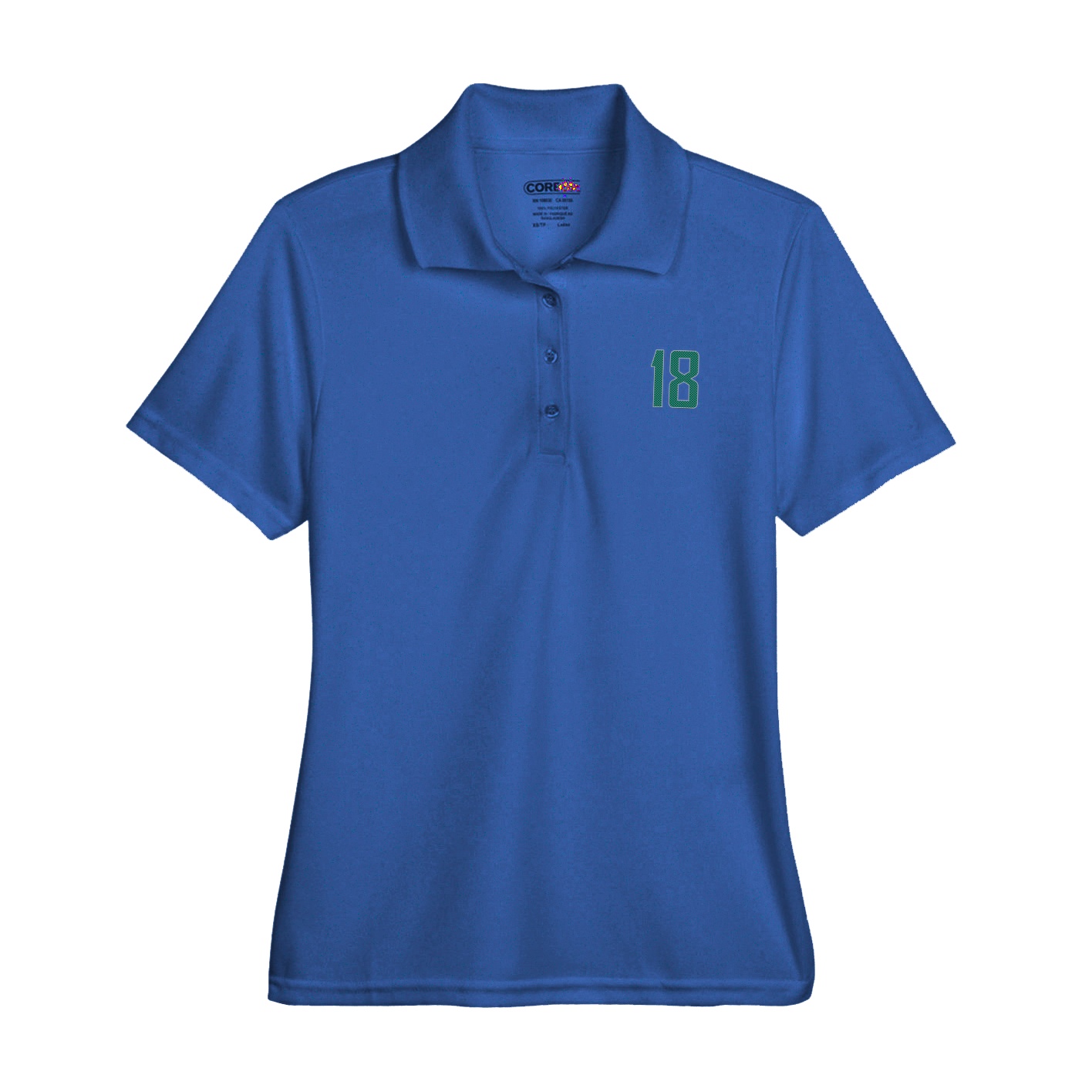 Womens Performance Polo — Front Shirsy in Royal