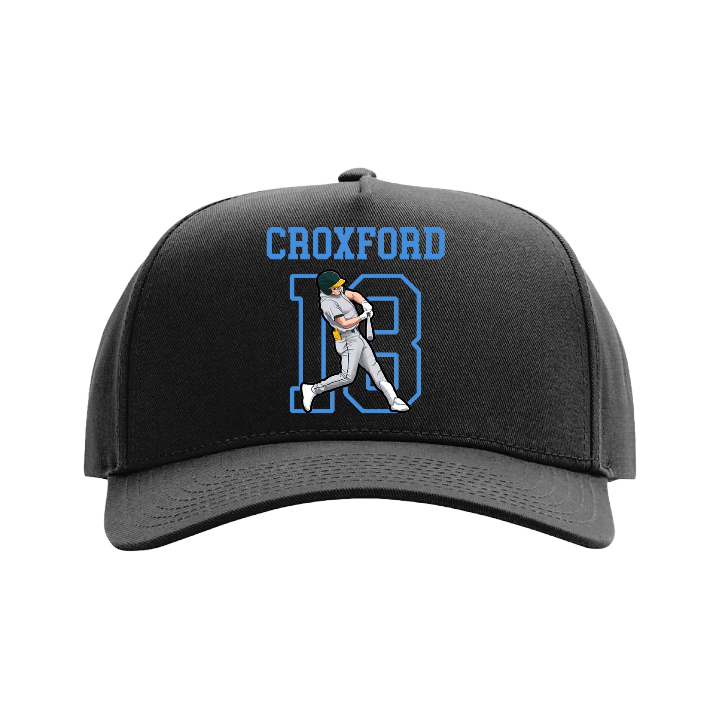 Full Fabric Five-Panel Champ Cap — Shirsey in Black