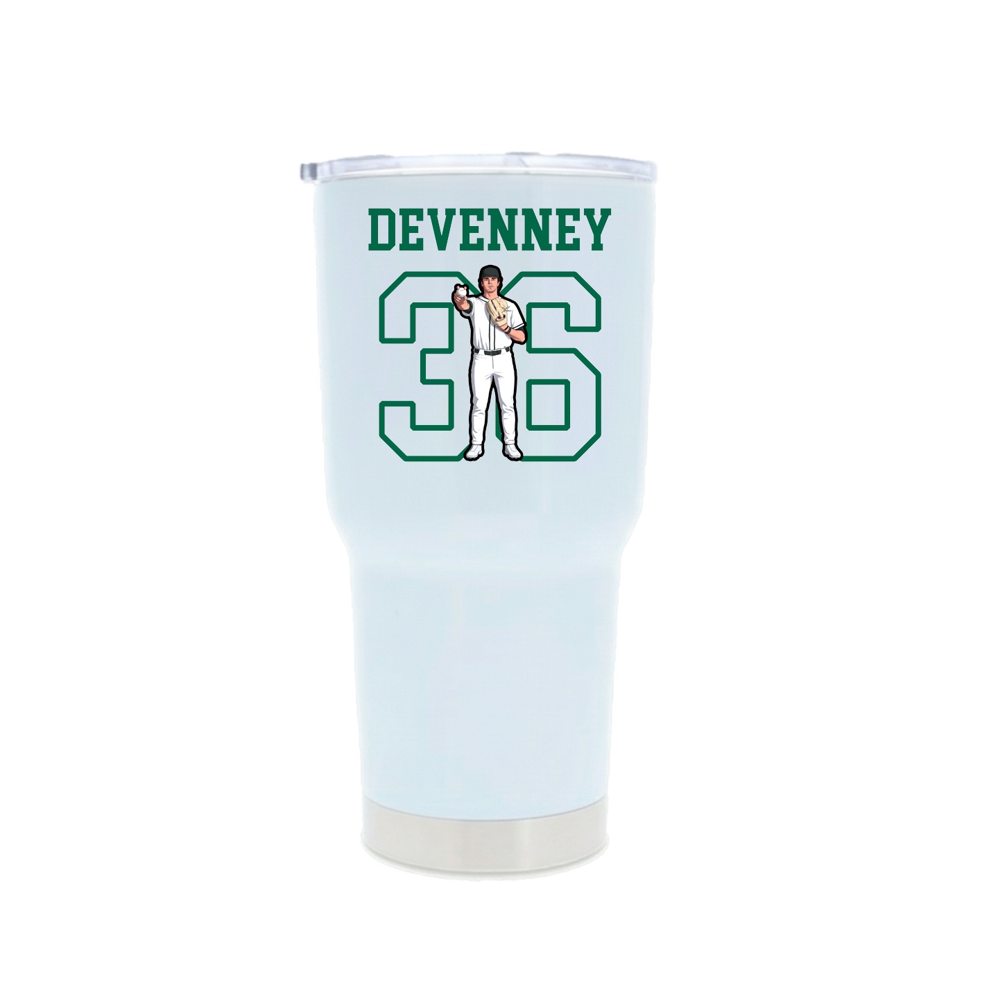 30oz Stainless Steel Tumbler — Shirsey in White