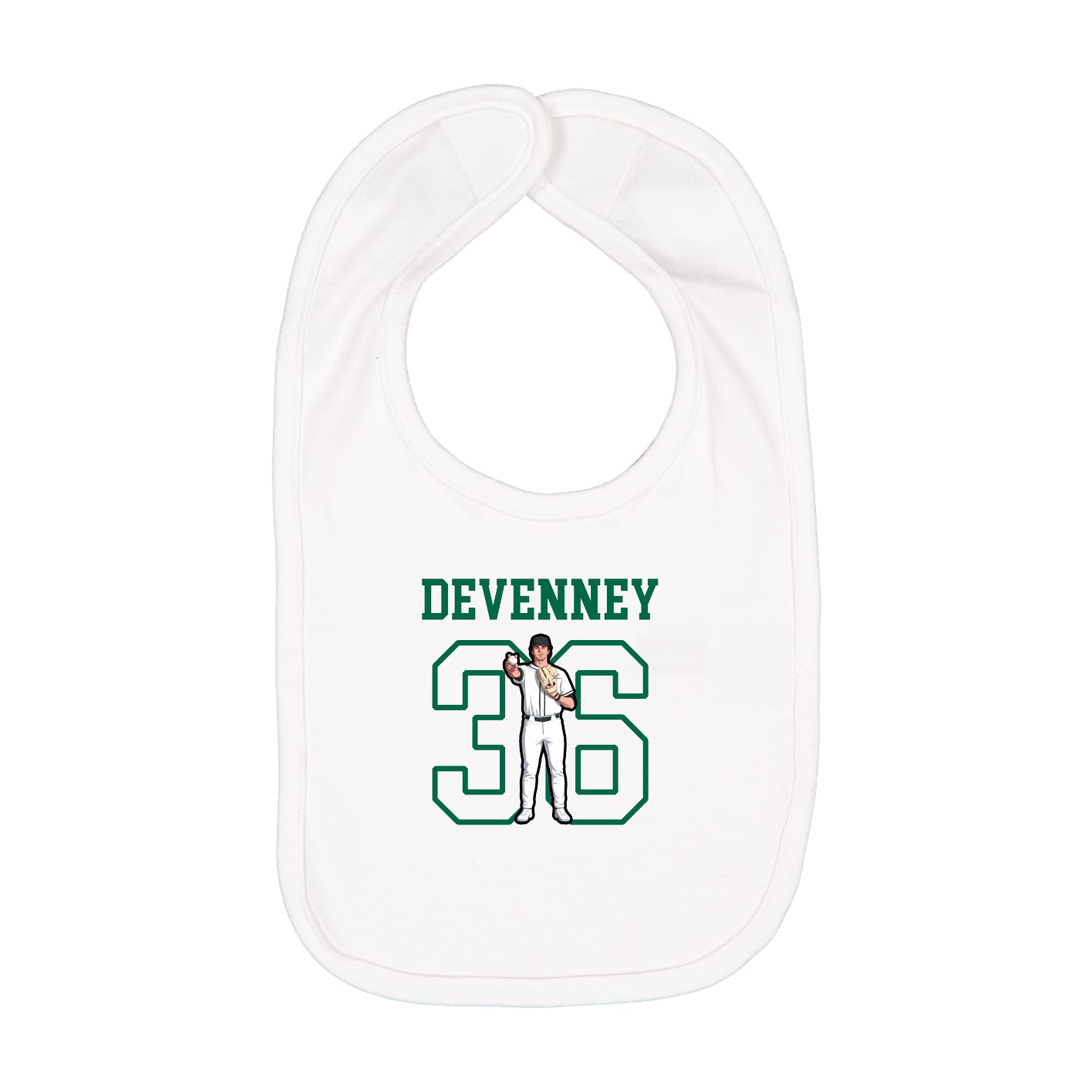 Infant Bib — Shirsey in White