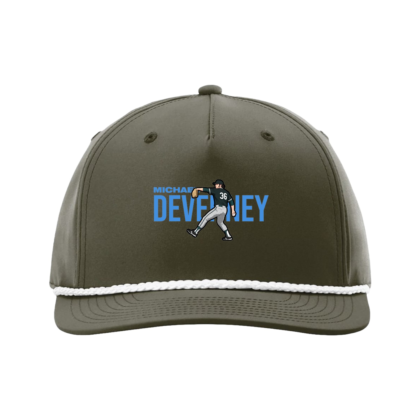 Five-Panel Classic Rope Cap — Player Name in Green