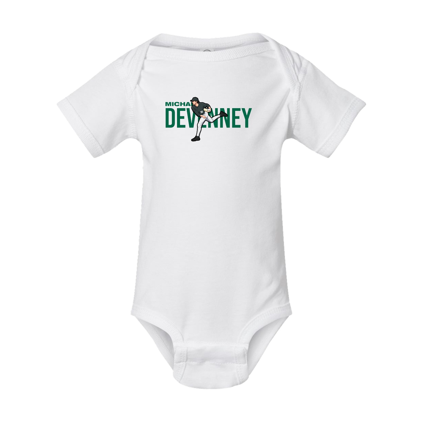 Baby Onesie — Player Name in White