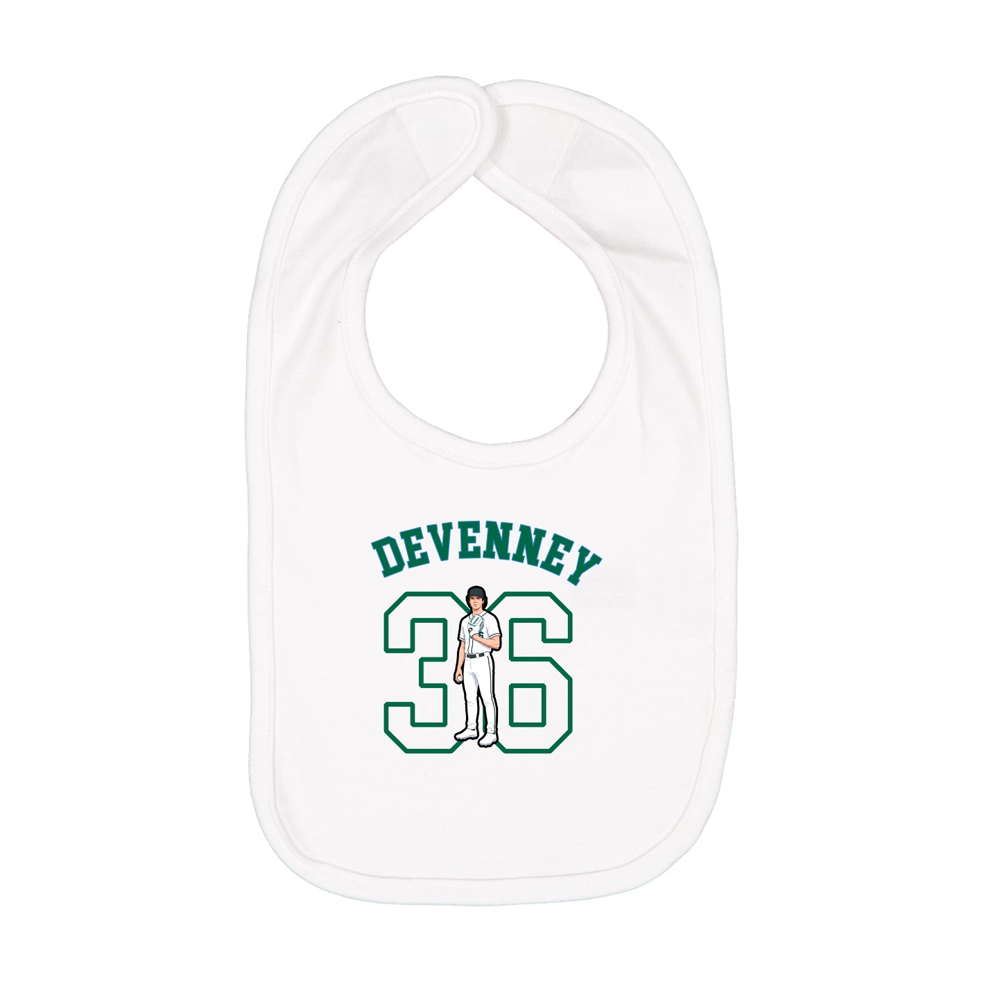 Infant Bib — Shirsey Arch in White