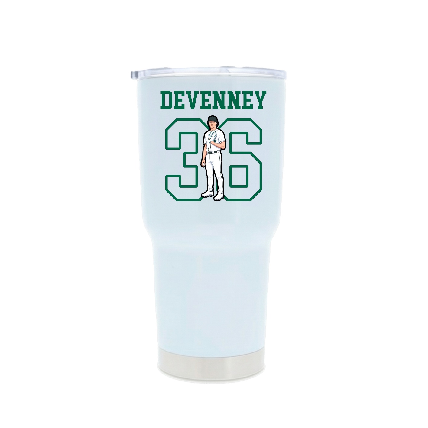 30oz Stainless Steel Tumbler — Shirsey in White